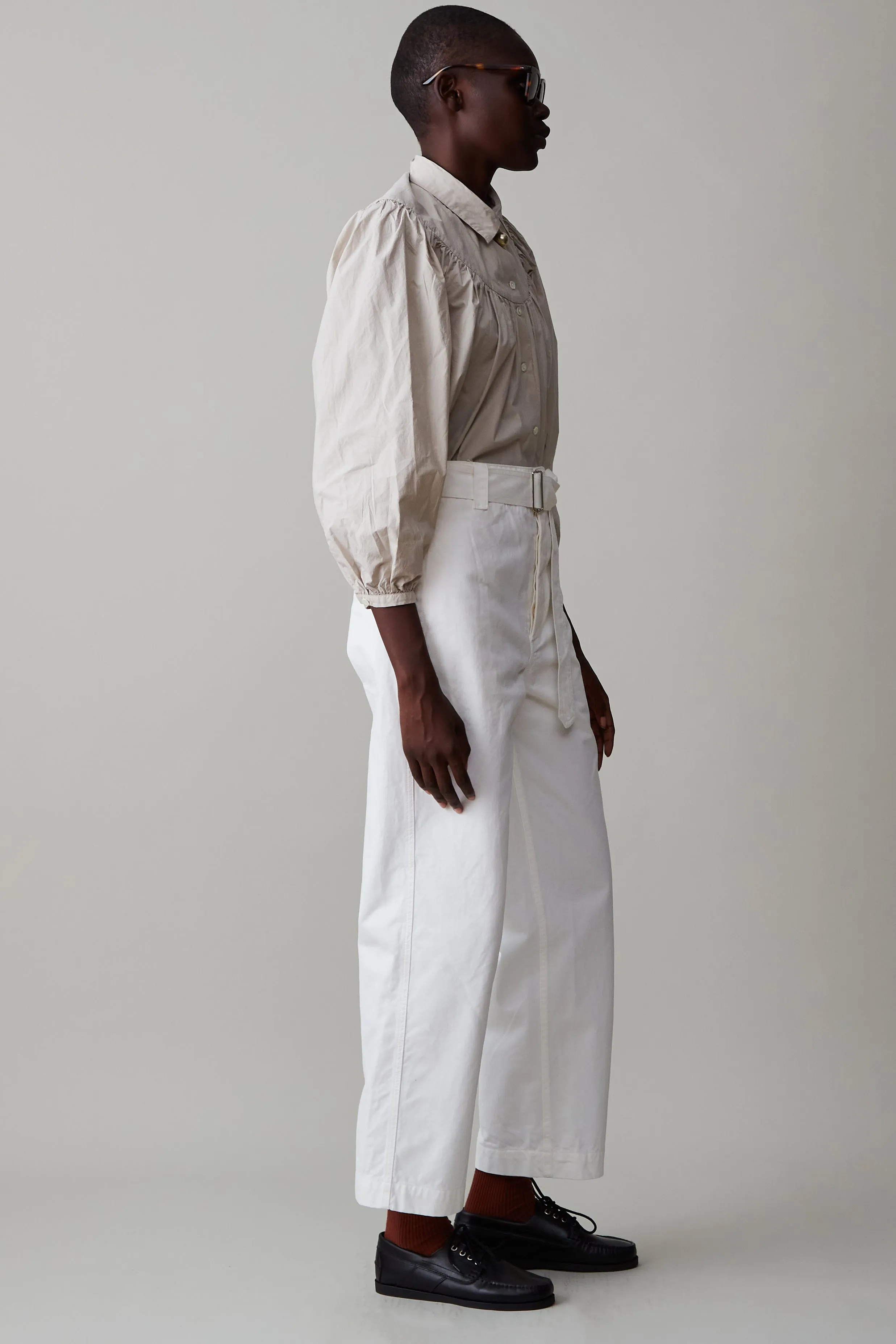 LESLIE PANT | OPTIC WHITE WASHED TWILL sold by Caron Callahan product image thumbnail 3