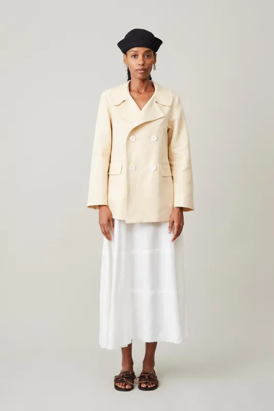 AMIRA SKIRT | CREAM TENCEL LINEN made by Caron Callahan