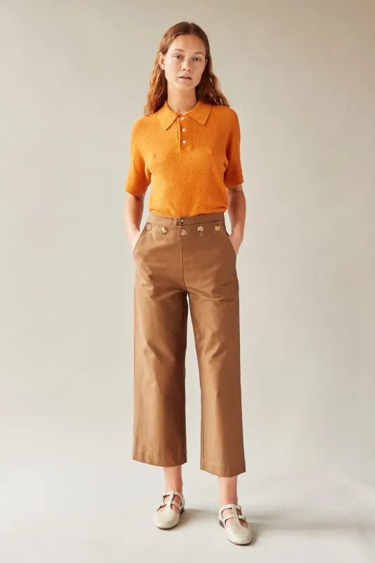 HANSLO PANT | COCOA SATIN TWILL made by Caron Callahan
