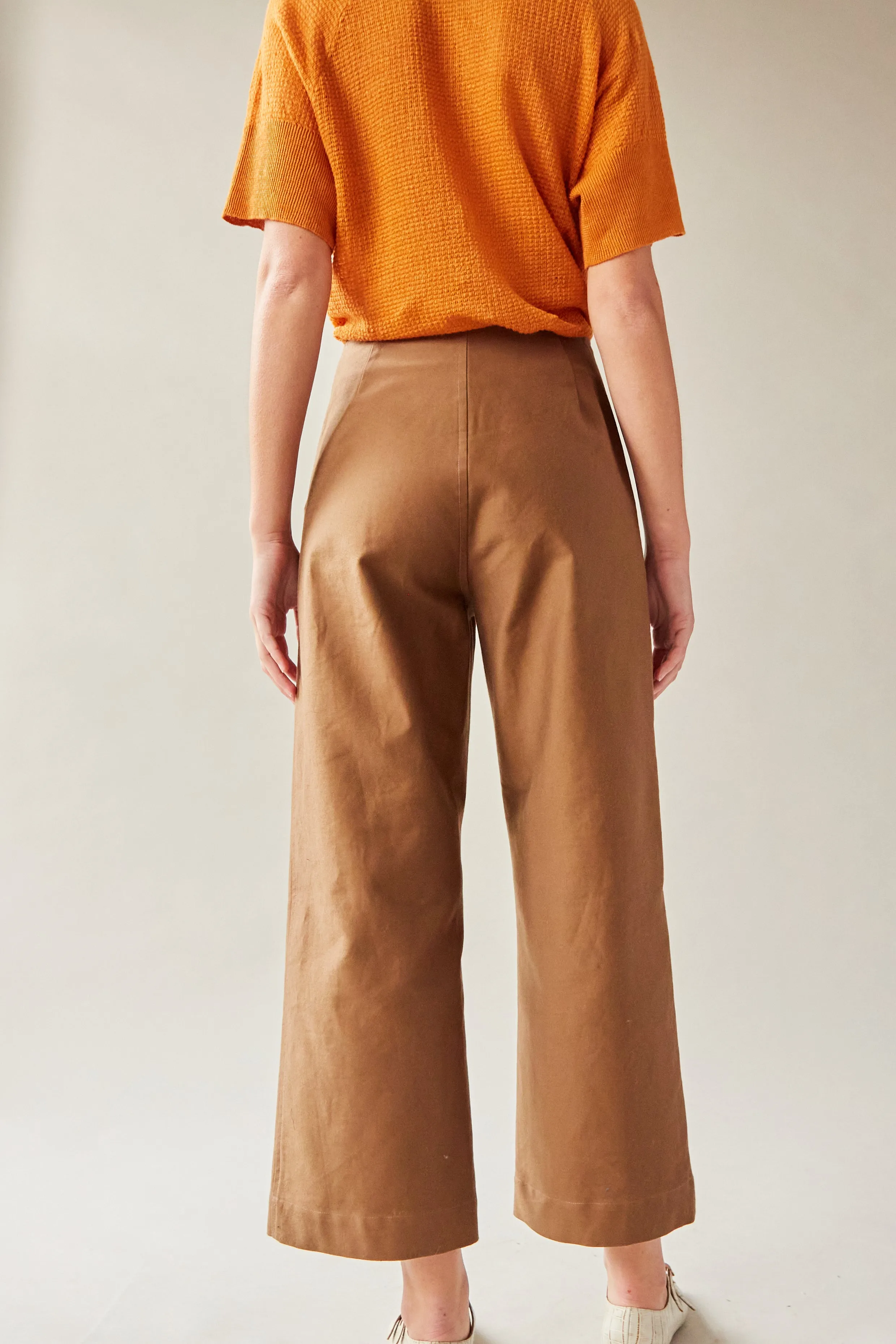 HANSLO PANT | COCOA SATIN TWILL sold by Caron Callahan product image thumbnail 4