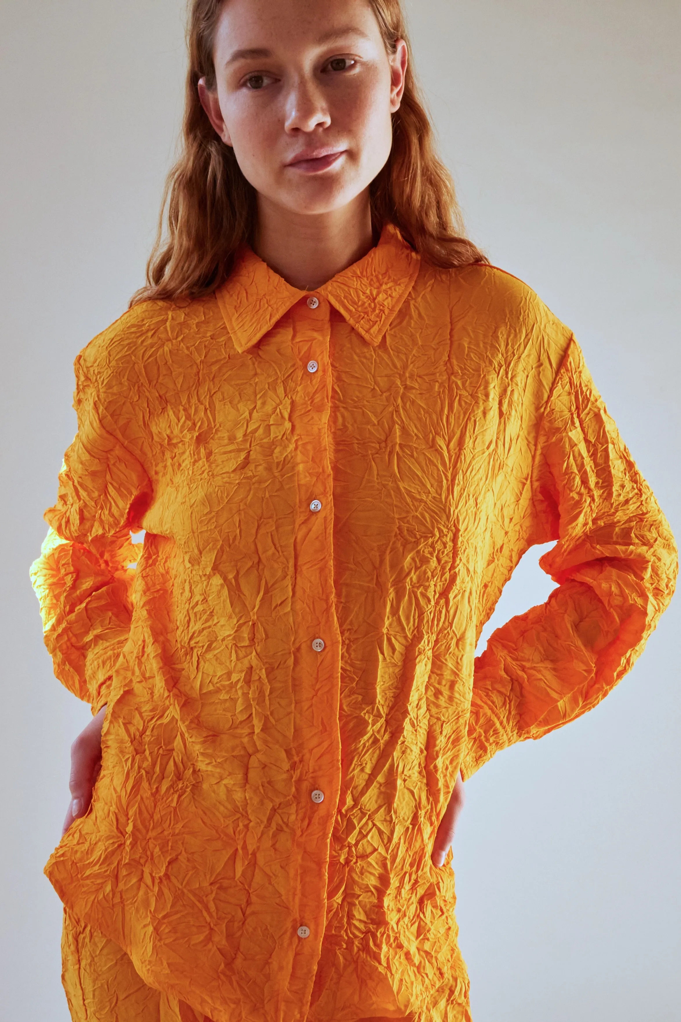 ALICE TOP | TANGERINE CRINKLE VISCOSE sold by Caron Callahan product image thumbnail 2