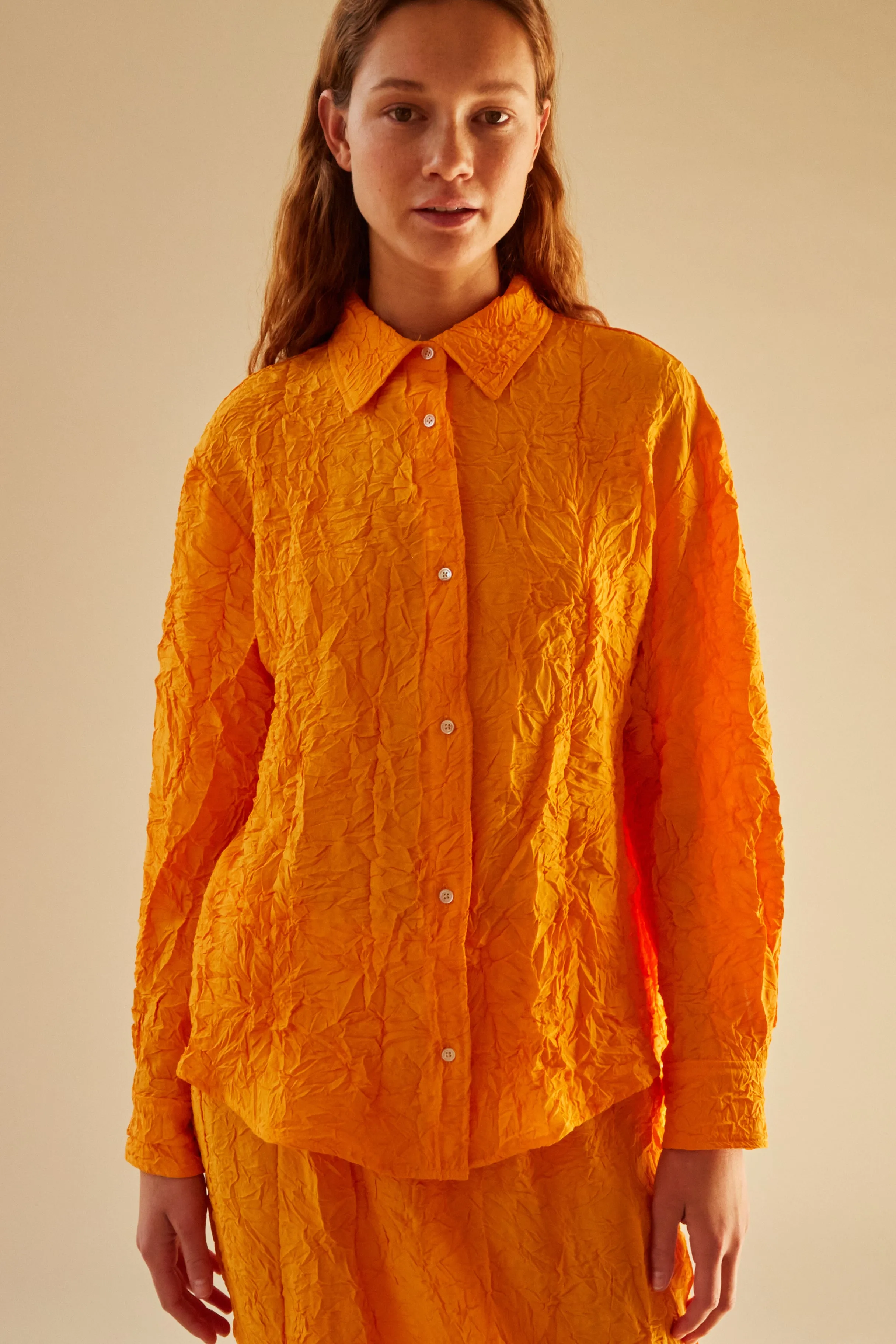 ALICE TOP | TANGERINE CRINKLE VISCOSE sold by Caron Callahan product image thumbnail 4