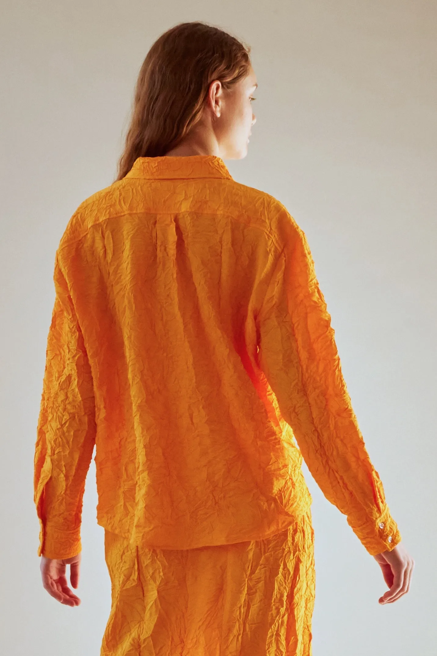 ALICE TOP | TANGERINE CRINKLE VISCOSE sold by Caron Callahan product image thumbnail 3