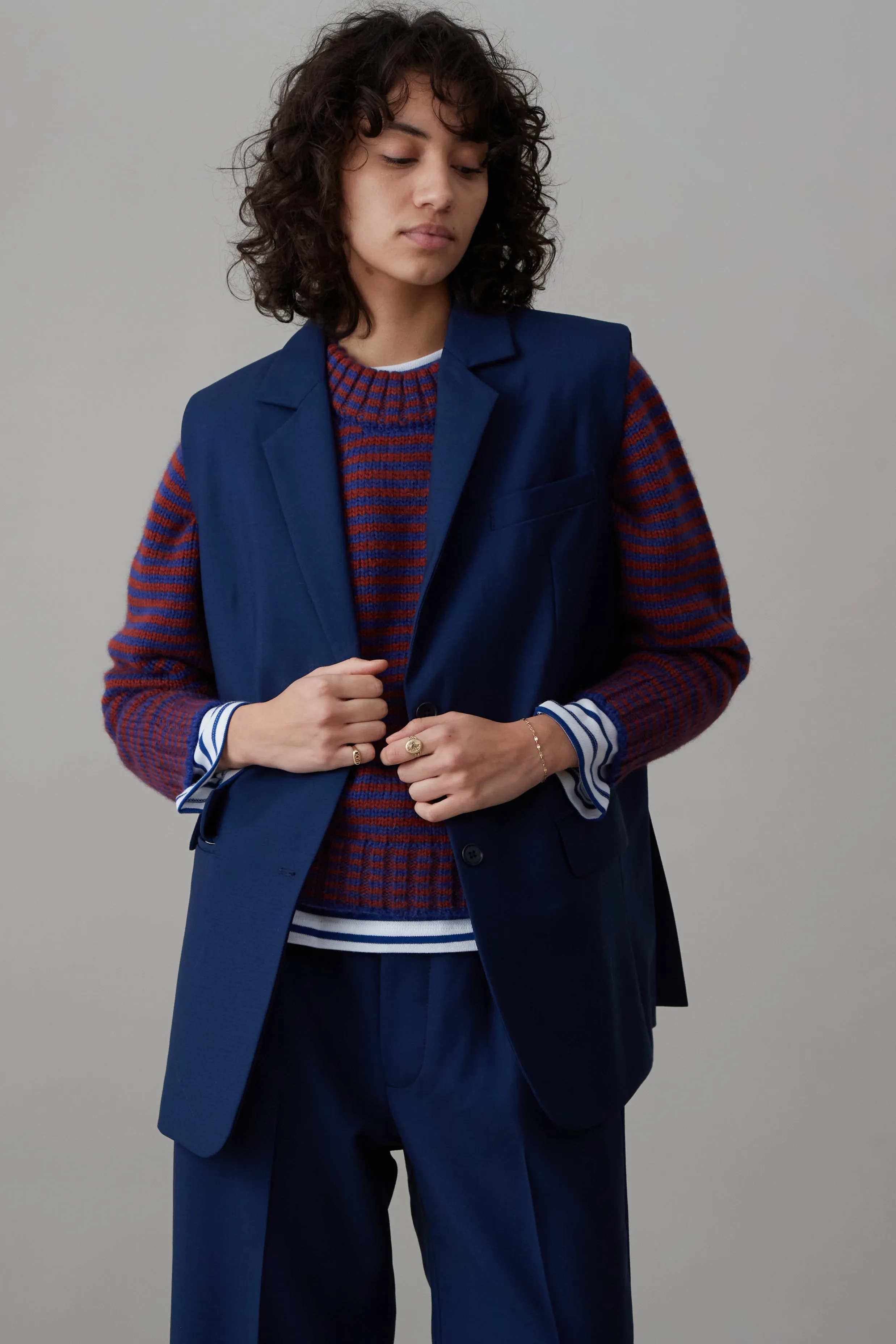 CONSTANCE VEST | MARINE TROPICAL WOOL sold by Caron Callahan product image thumbnail 2