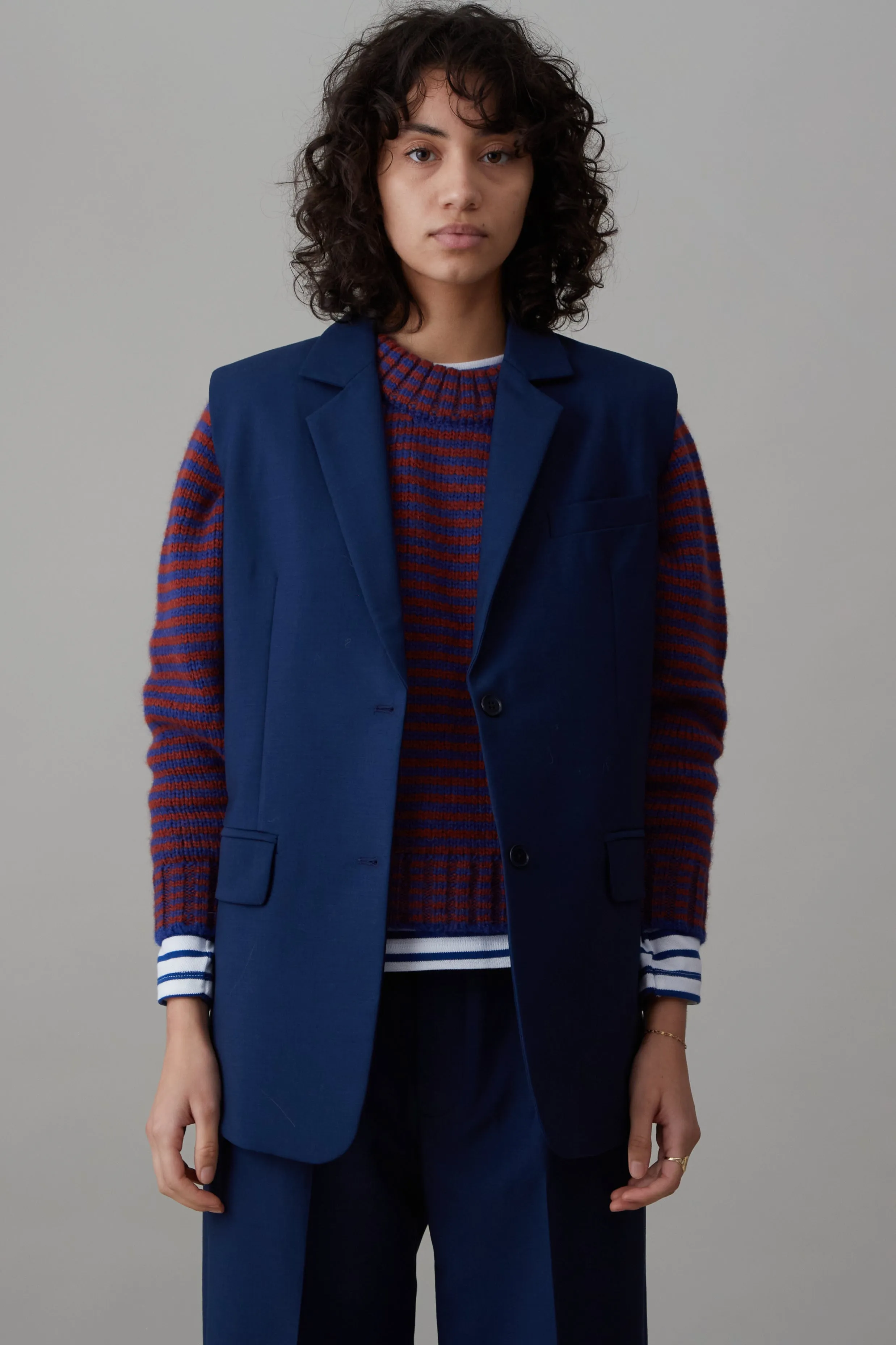 CONSTANCE VEST | MARINE TROPICAL WOOL sold by Caron Callahan