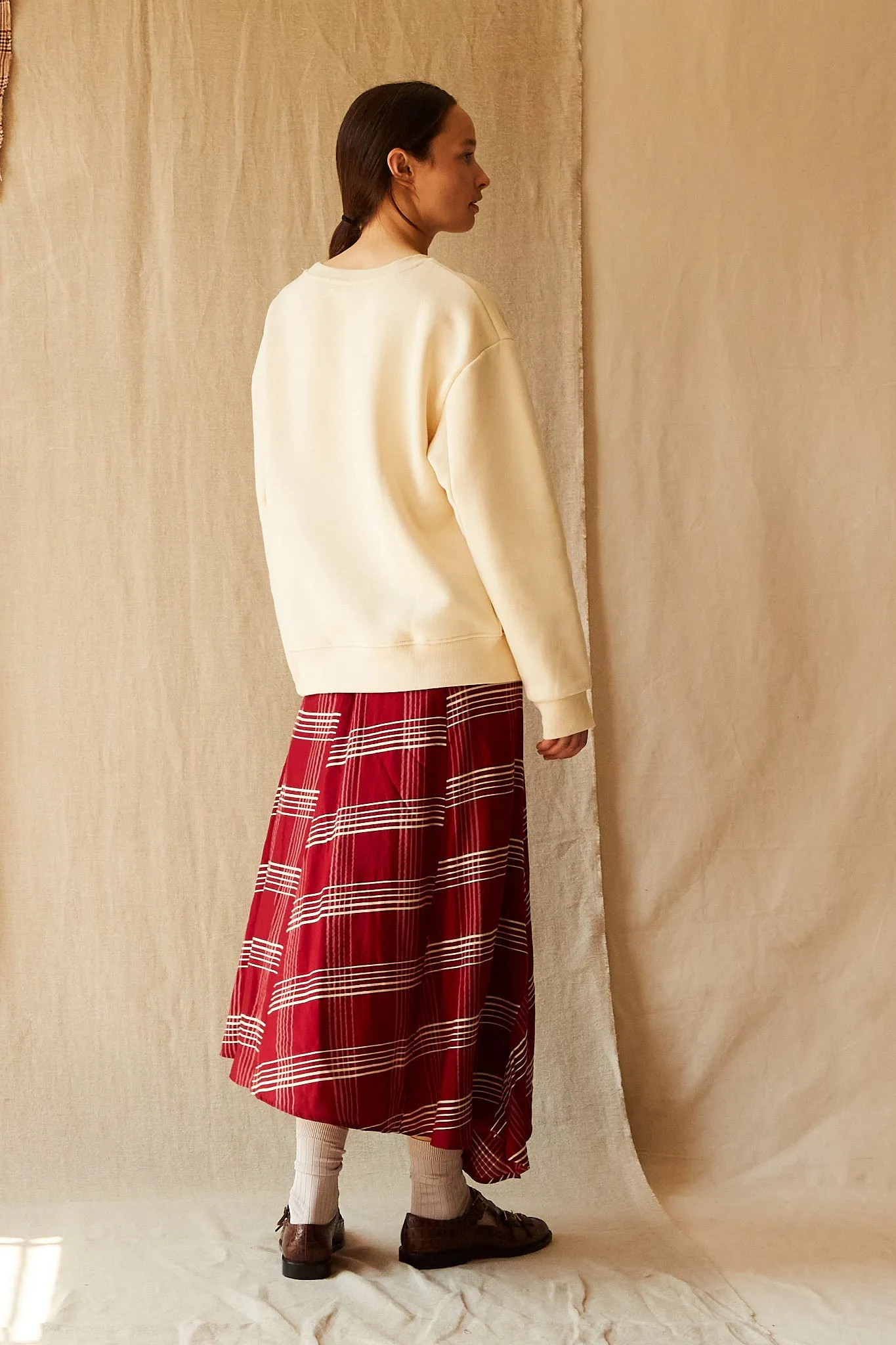 THEO SWEATSHIRT | MASK PRINT CREAM JERSEY sold by Caron Callahan product image thumbnail 4