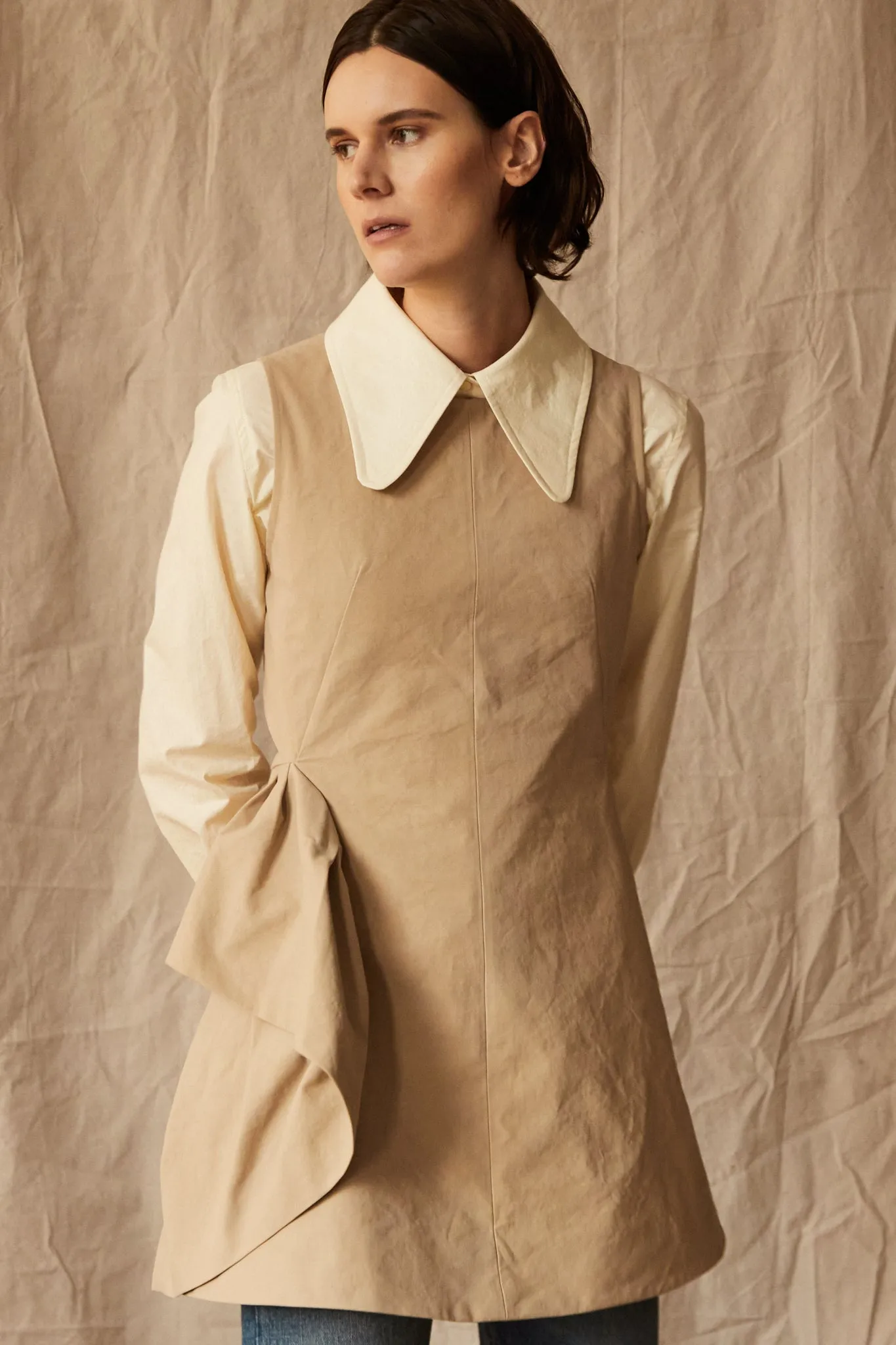 GEORGIA TUNIC | KHAKI TWILL sold by Caron Callahan product image thumbnail 4