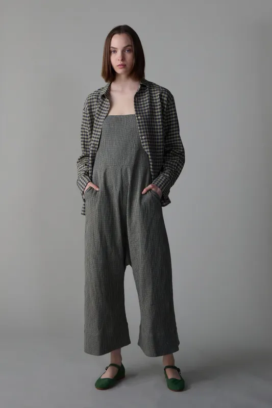 MALI  JUMPSUIT | MOSS CHECK DOUBLE CLOTH made by Caron Callahan