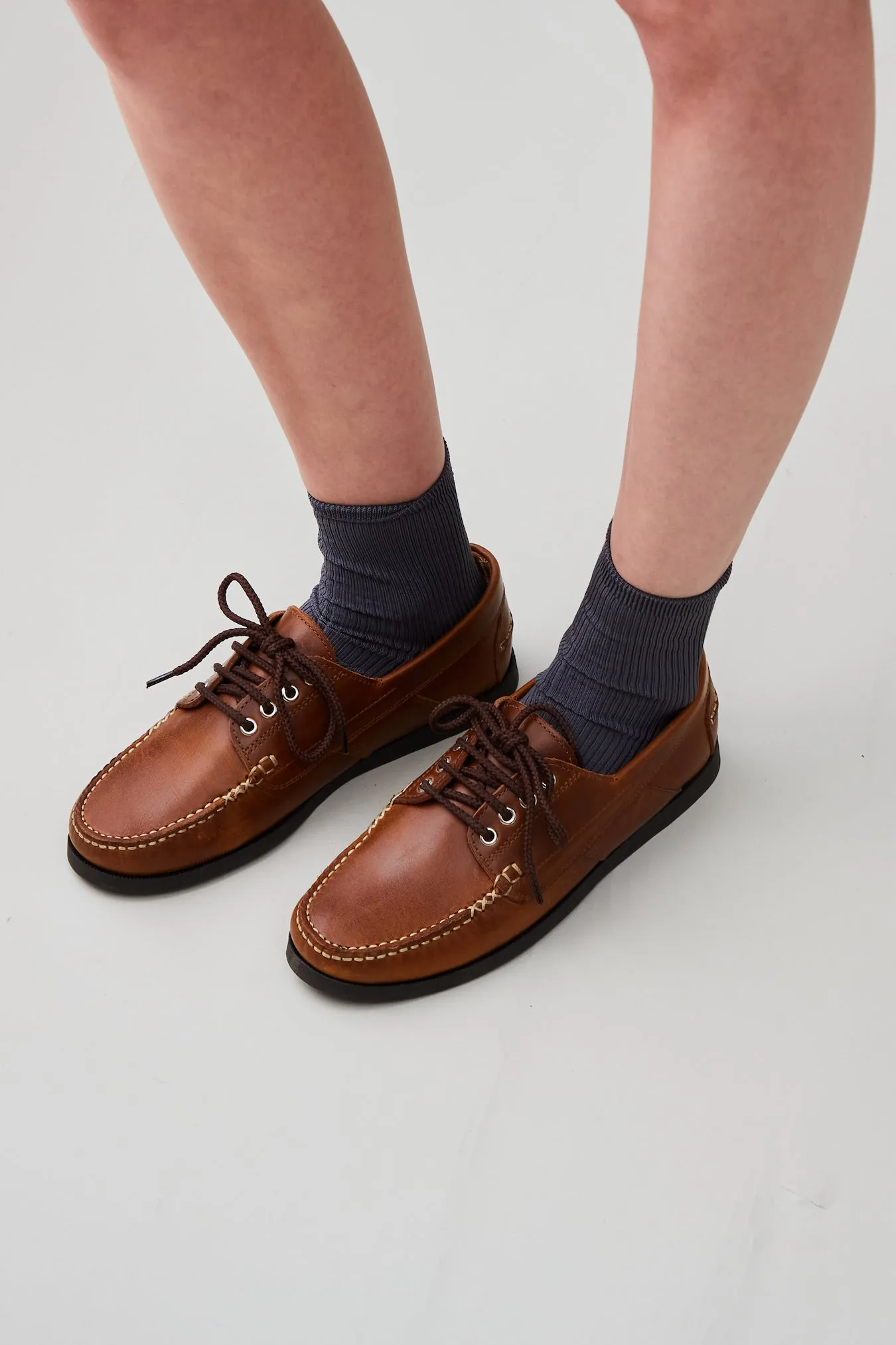 BAXTER BOAT SHOE | CLASSIC BROWN LEATHER sold by Caron Callahan