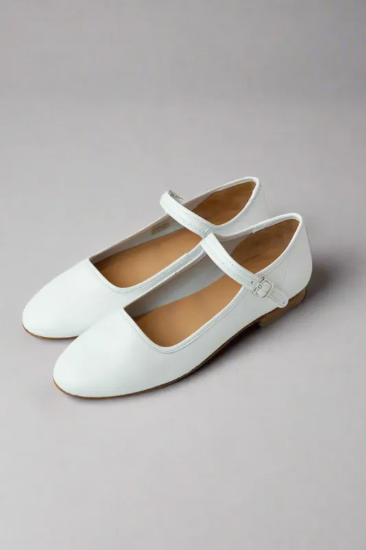 ELLIE MARY JANE | WHITE NAPPA made by Caron Callahan