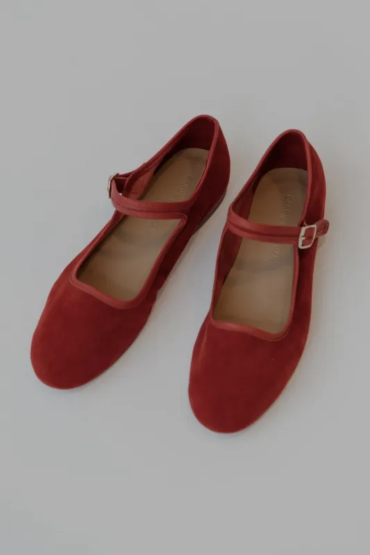 ELLIE MARY JANE | RED SUEDE made by Caron Callahan