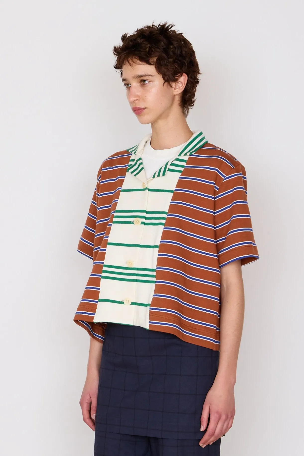 JEANIE SHIRT | STRIPE JERSEY COMBO sold by Caron Callahan product image thumbnail 5