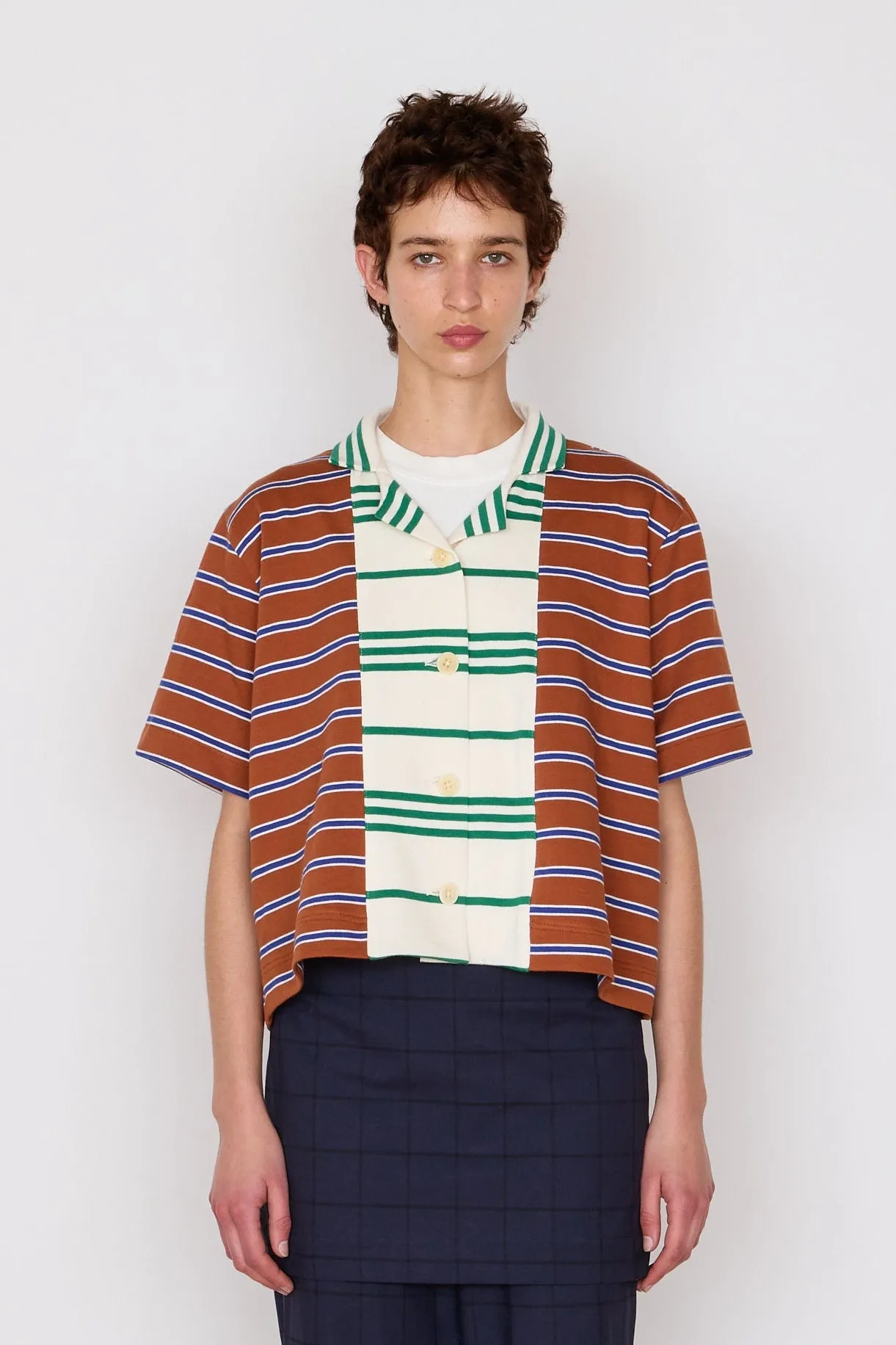 JEANIE SHIRT | STRIPE JERSEY COMBO sold by Caron Callahan product image thumbnail 4