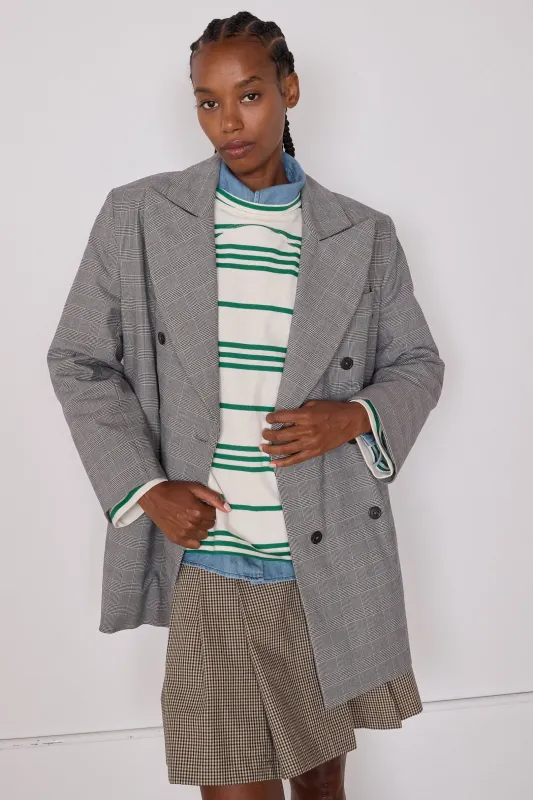 ADOLFO COAT | BLACK & WHITE GLEN CHECK made by Caron Callahan