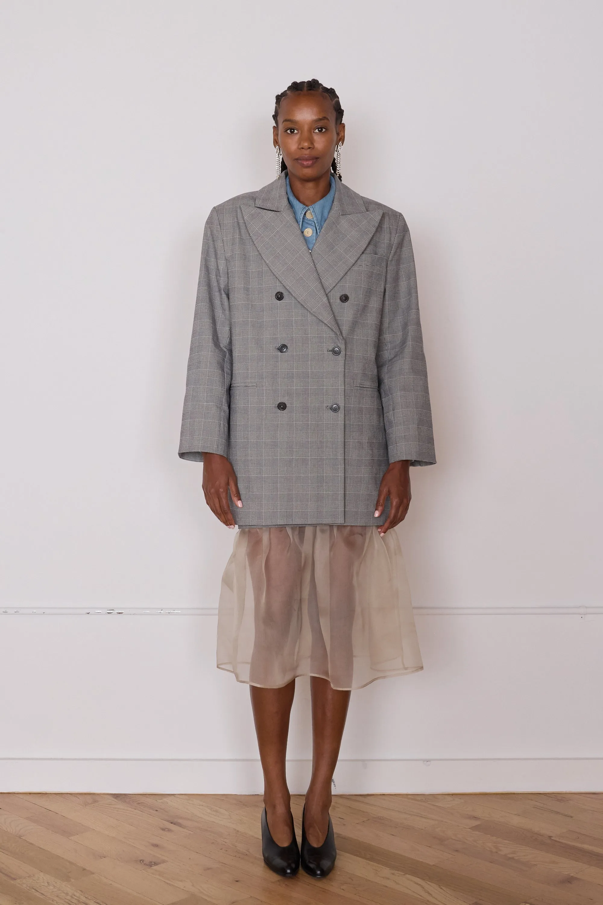 ADOLFO COAT | BLACK & WHITE GLEN CHECK sold by Caron Callahan product image thumbnail 5