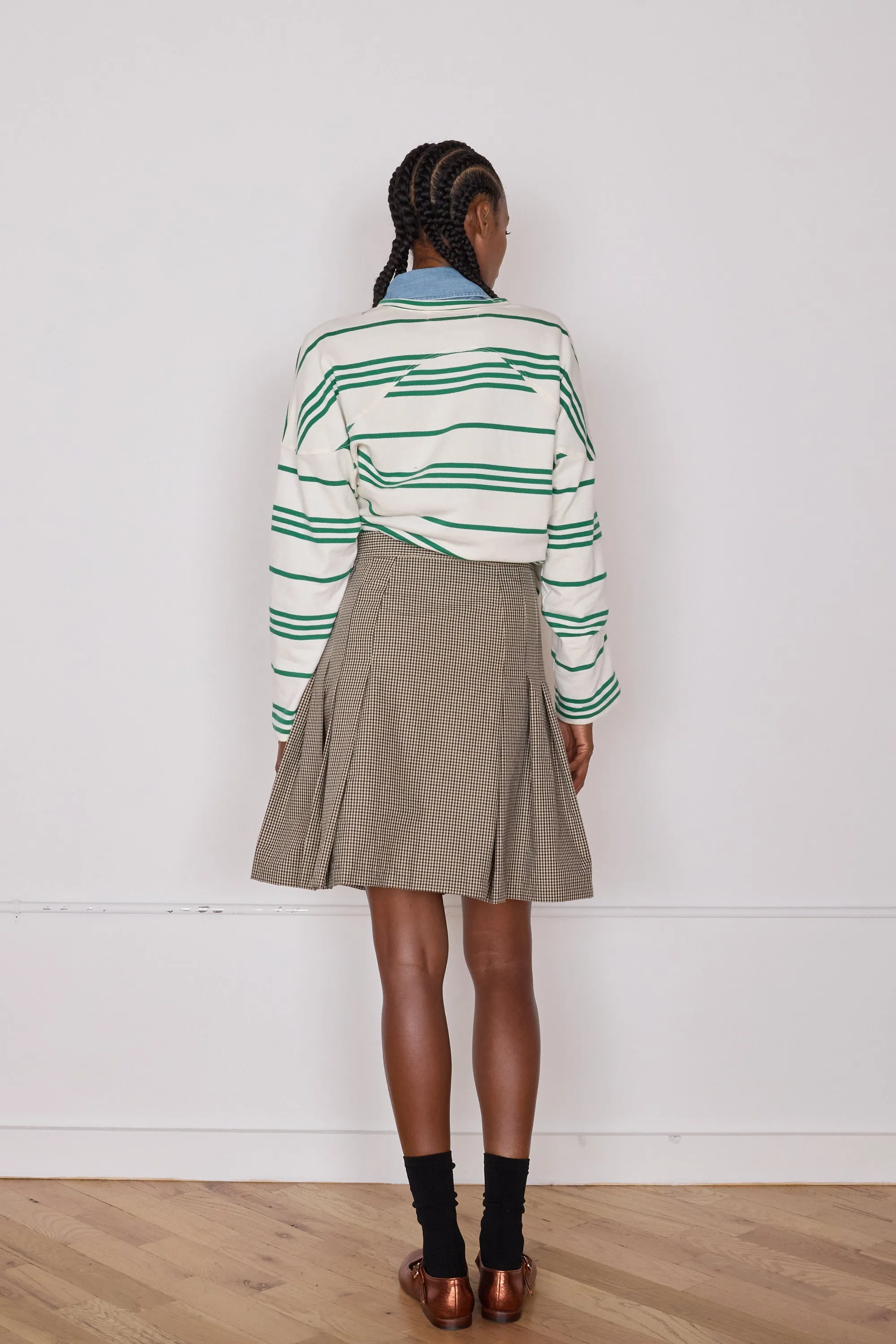 TOSHI SKIRT | BROWN & BLACK MINI CHECK sold by Caron Callahan product image thumbnail 4