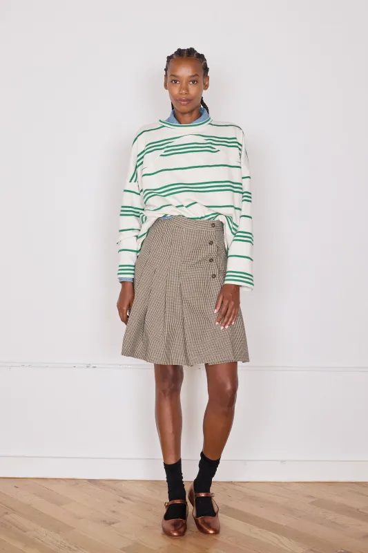 TOSHI SKIRT | BROWN & BLACK MINI CHECK made by Caron Callahan