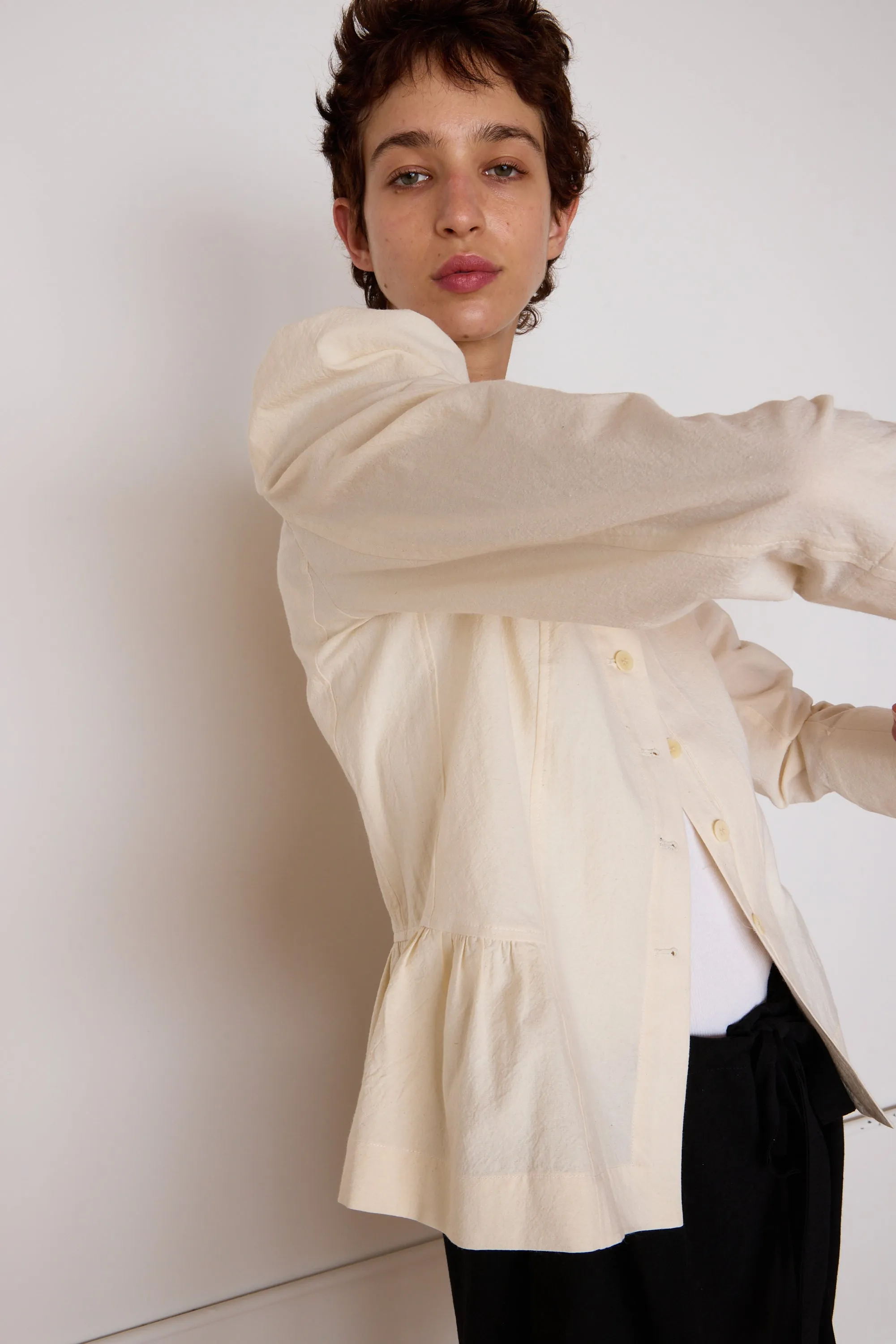 ROMEO SHIRT | CREAM CHEVRON GAUZE sold by Caron Callahan product image thumbnail 5