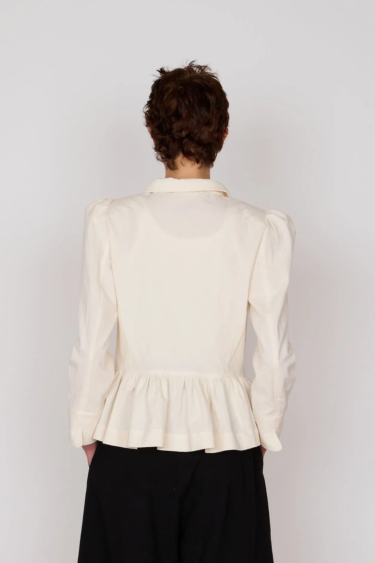 ROMEO SHIRT | CREAM CHEVRON GAUZE sold by Caron Callahan product image thumbnail 3