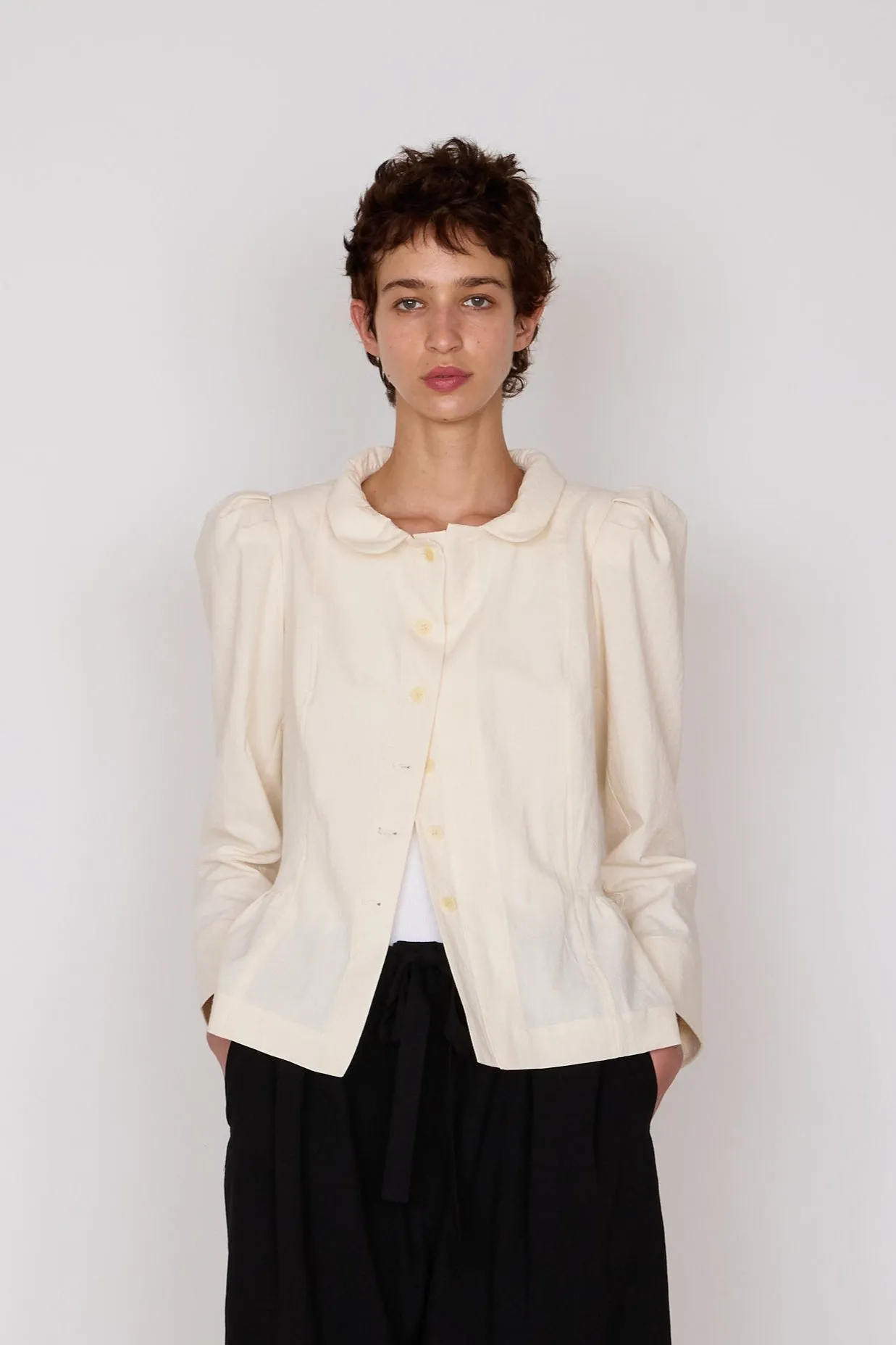 ROMEO SHIRT | CREAM CHEVRON GAUZE sold by Caron Callahan product image thumbnail 2
