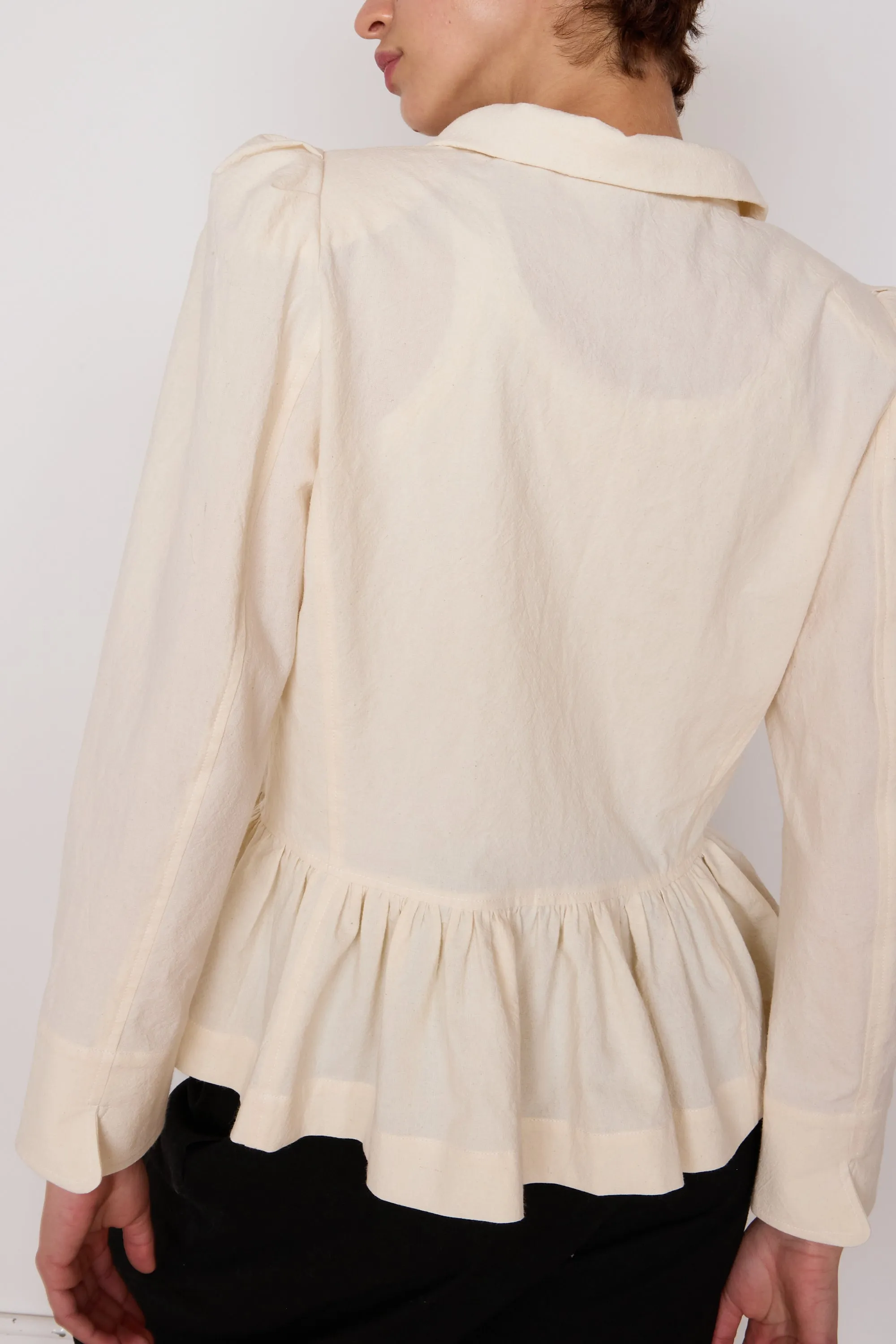 ROMEO SHIRT | CREAM CHEVRON GAUZE sold by Caron Callahan product image thumbnail 4