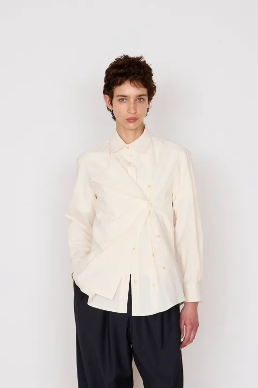 JOANNA SHIRT | CREAM CHEVRON GAUZE sold by Caron Callahan