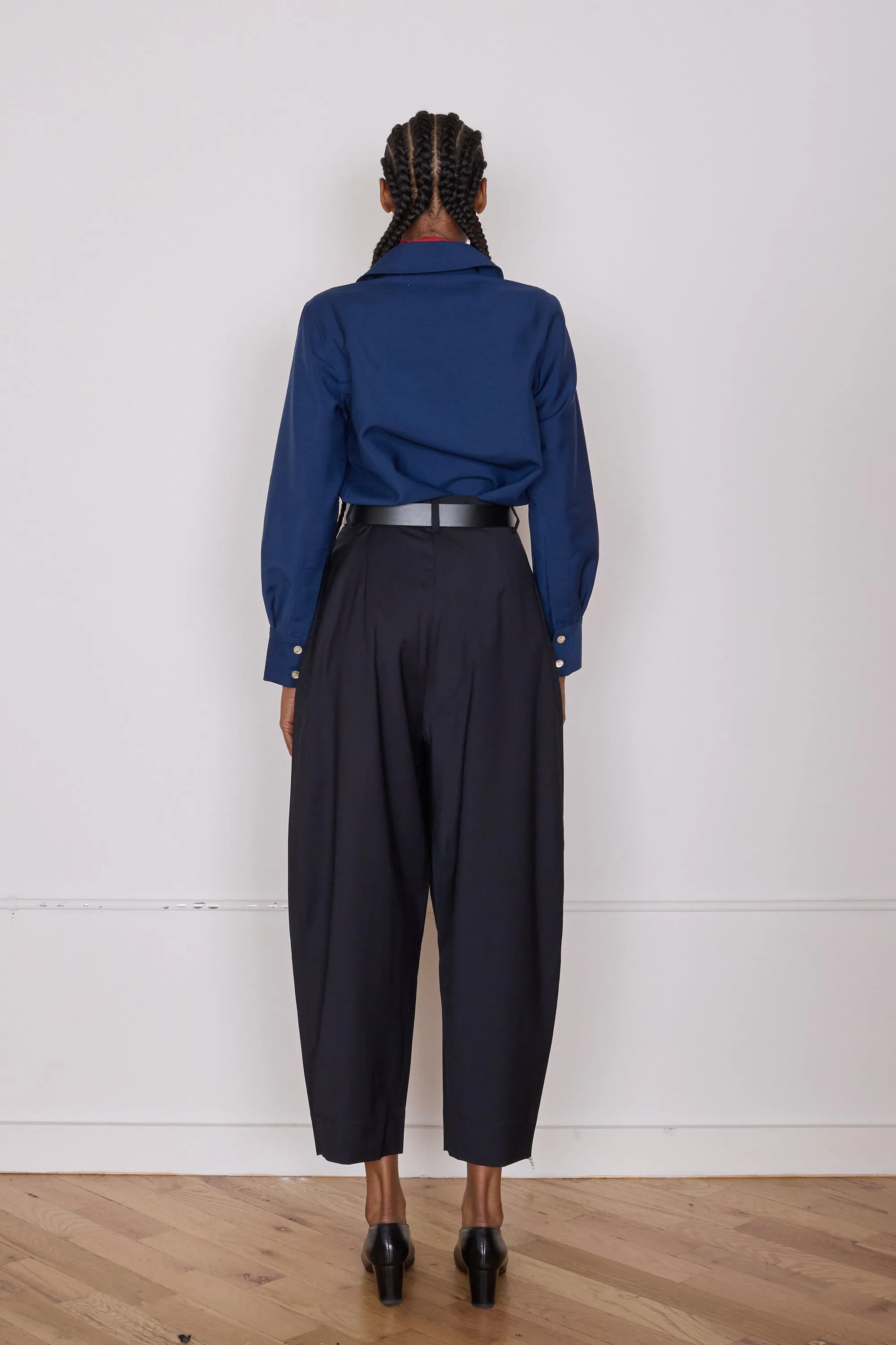 COOPER SHIRT | MARINE TROPICAL WOOL sold by Caron Callahan product image thumbnail 4