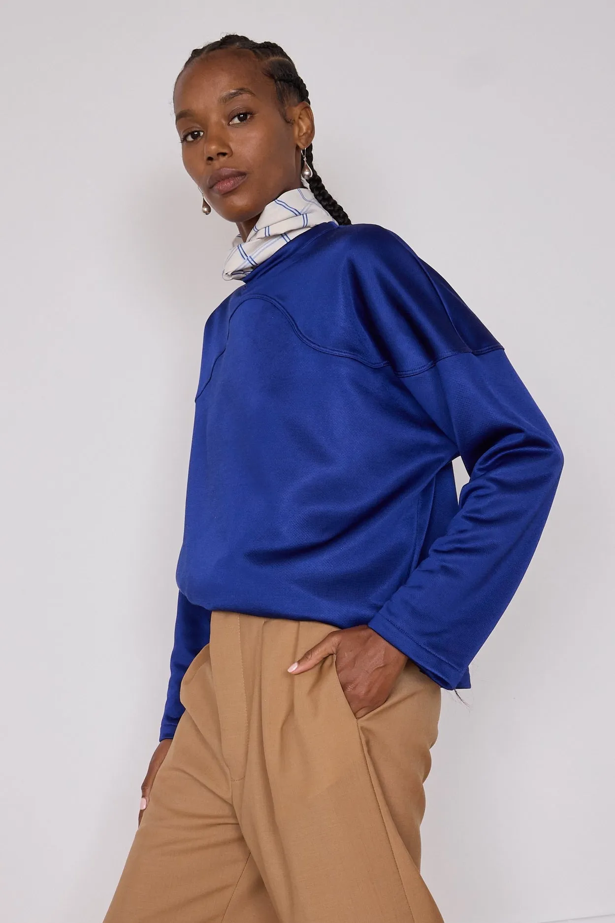 MILO TEE | ROYAL SATIN JERSEY sold by Caron Callahan product image thumbnail 3