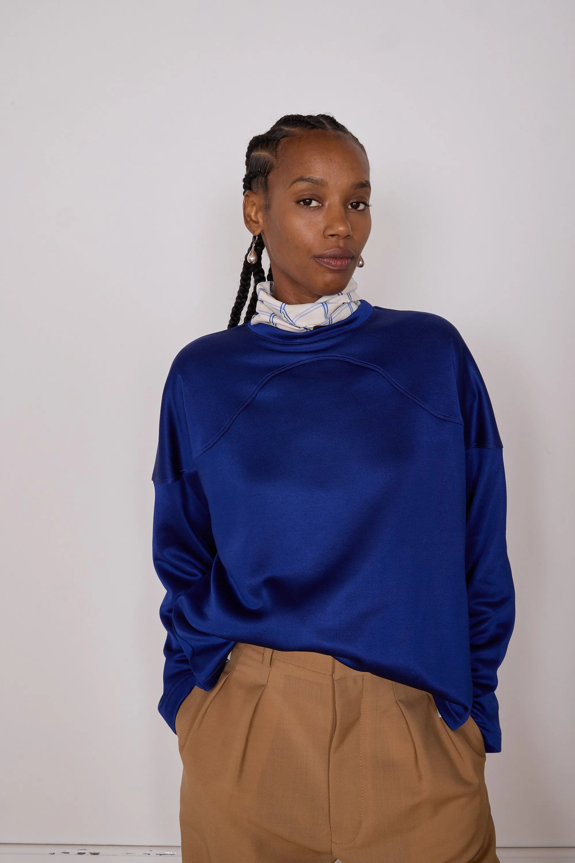 MILO TEE | ROYAL SATIN JERSEY sold by Caron Callahan product image thumbnail 4