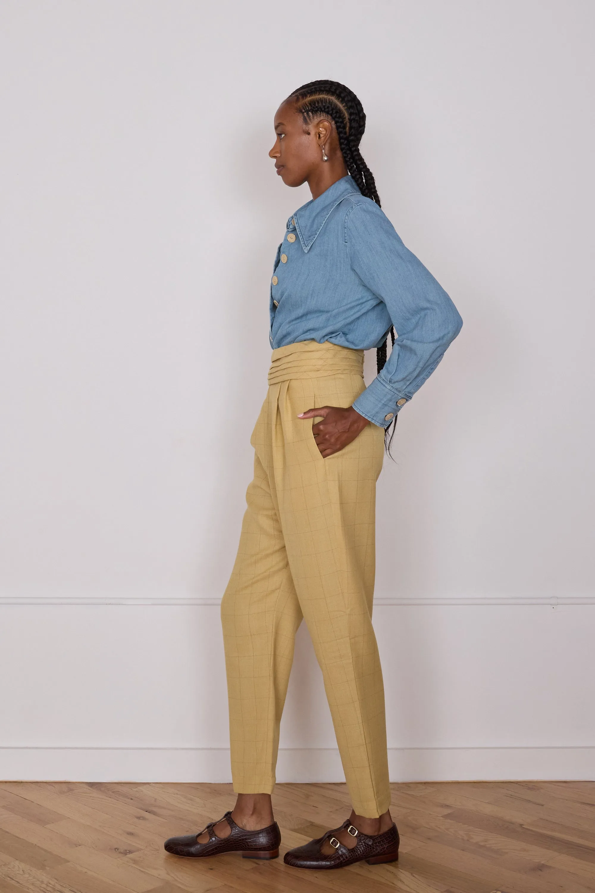 YOSSI PANT | BUTTER PLAID sold by Caron Callahan product image thumbnail 4