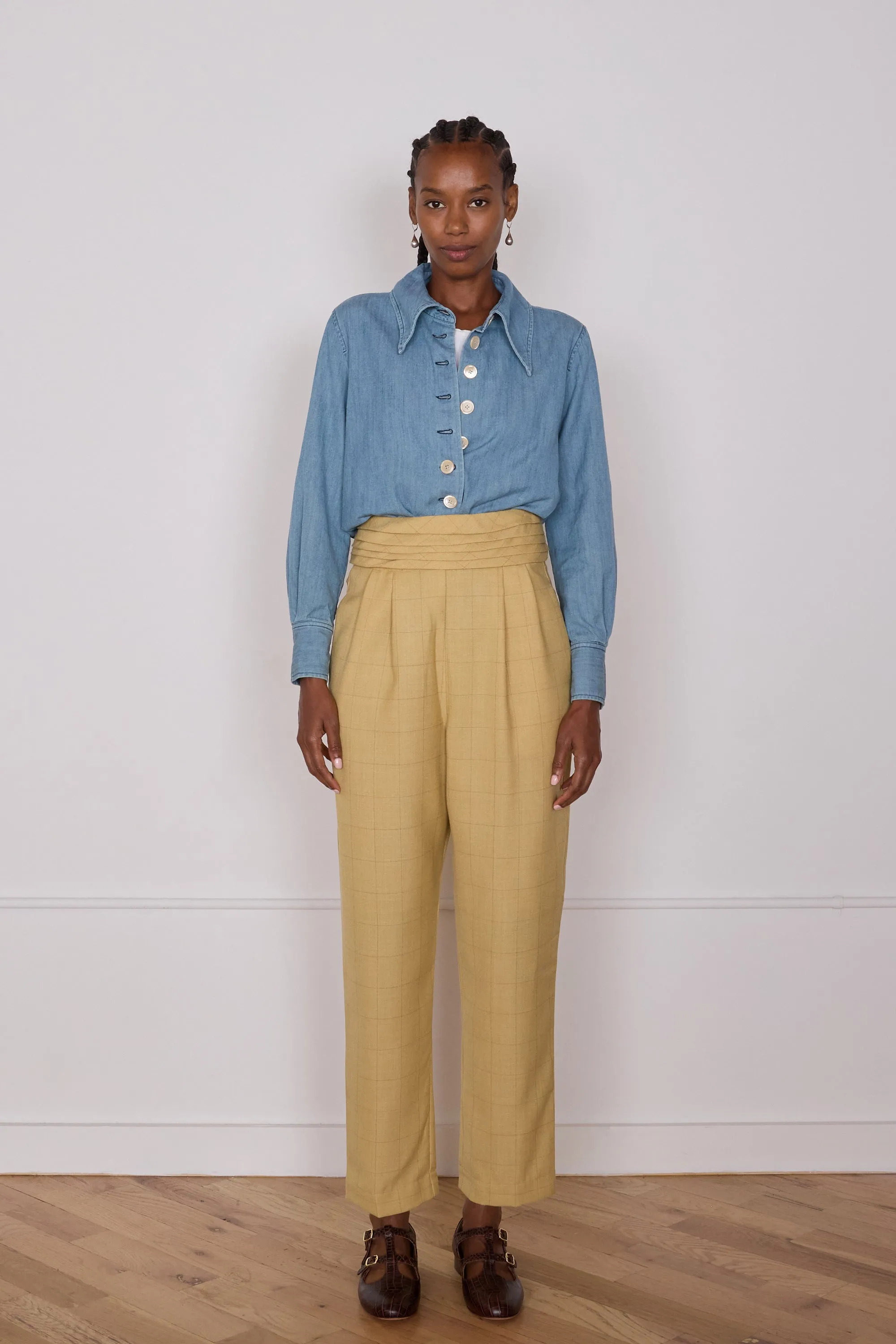 YOSSI PANT | BUTTER PLAID sold by Caron Callahan product image thumbnail 3