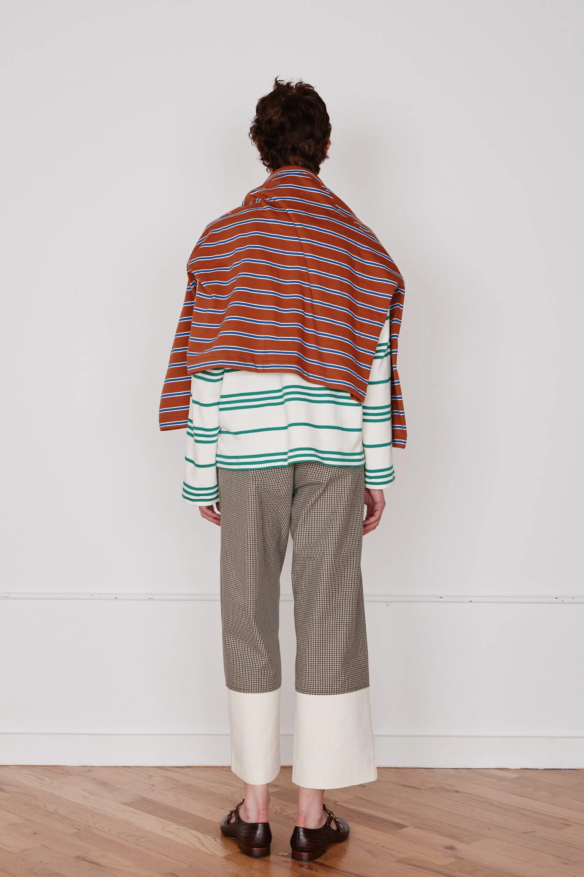 STEWART PANT | BROWN & BLACK MINI CHECK sold by Caron Callahan product image thumbnail 3