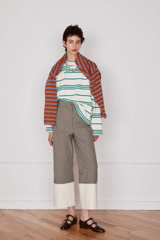 STEWART PANT | BROWN & BLACK MINI CHECK made by Caron Callahan