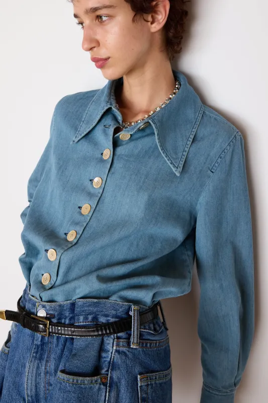 CARISSA SHIRT | FADED CHAMBRAY made by Caron Callahan
