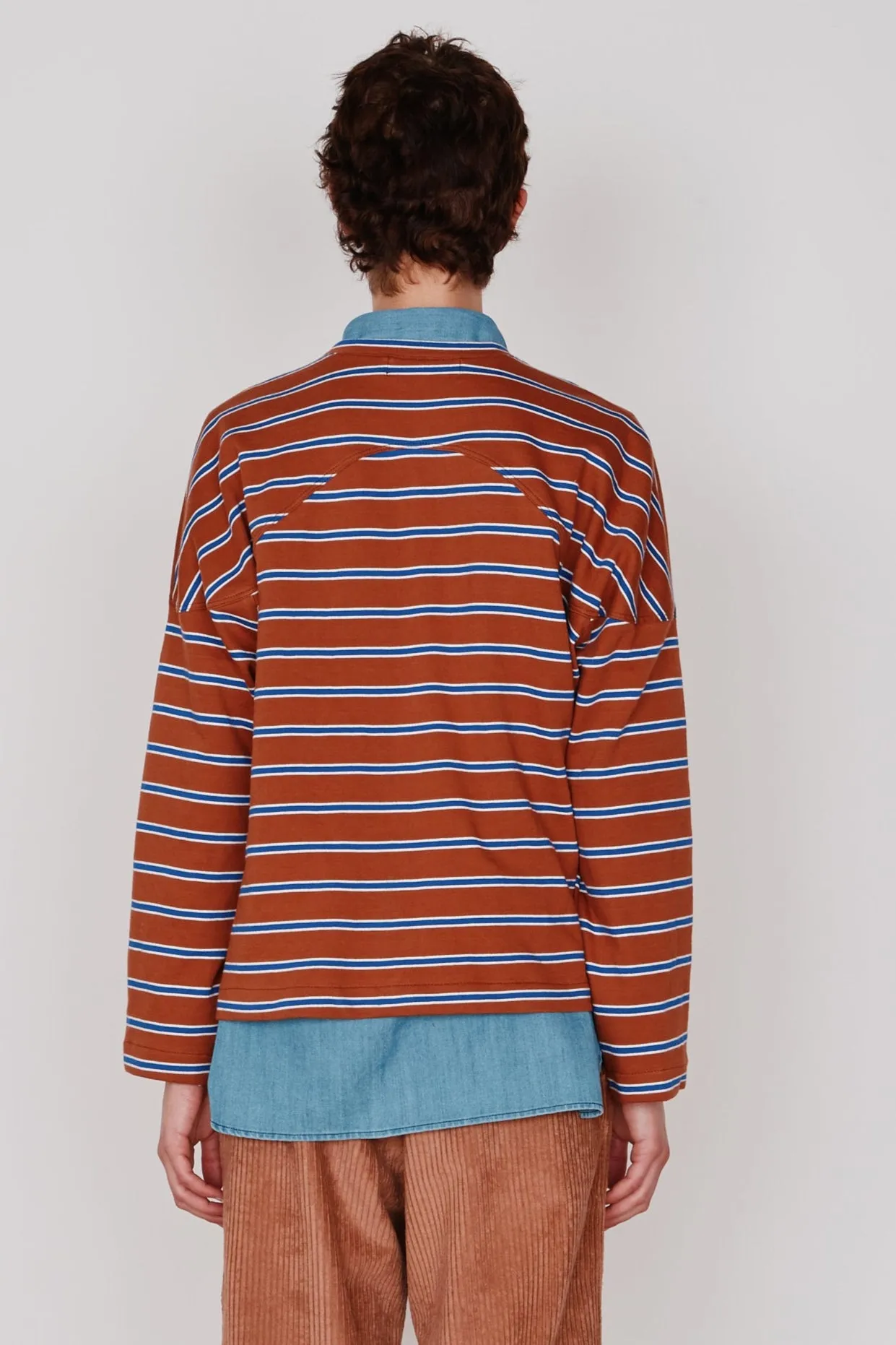 MILO TEE | AUBURN & BLUE STRIPE sold by Caron Callahan product image thumbnail 3