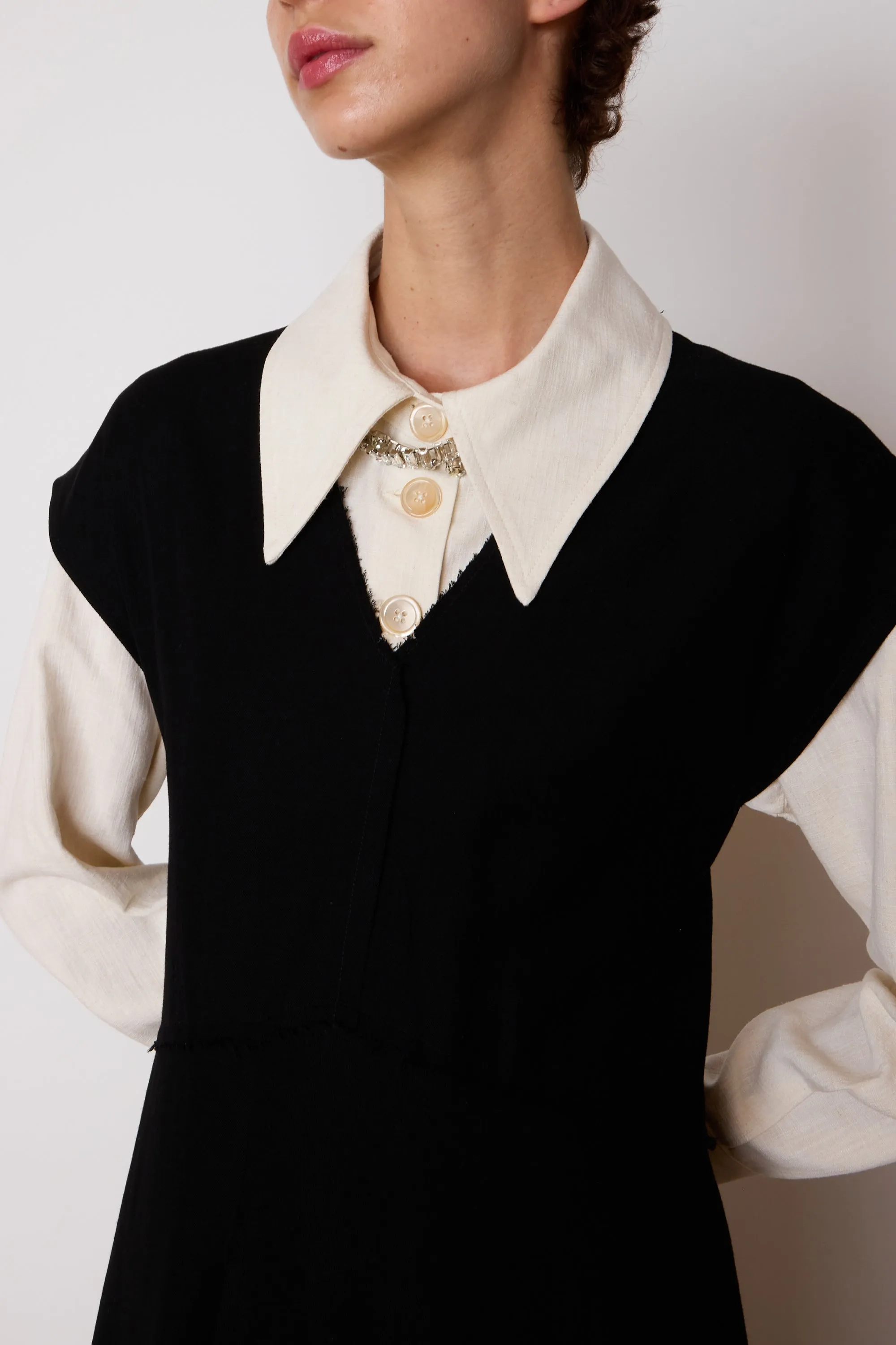 ENZO DRESS | BLACK VISCOE LINEN sold by Caron Callahan product image thumbnail 3