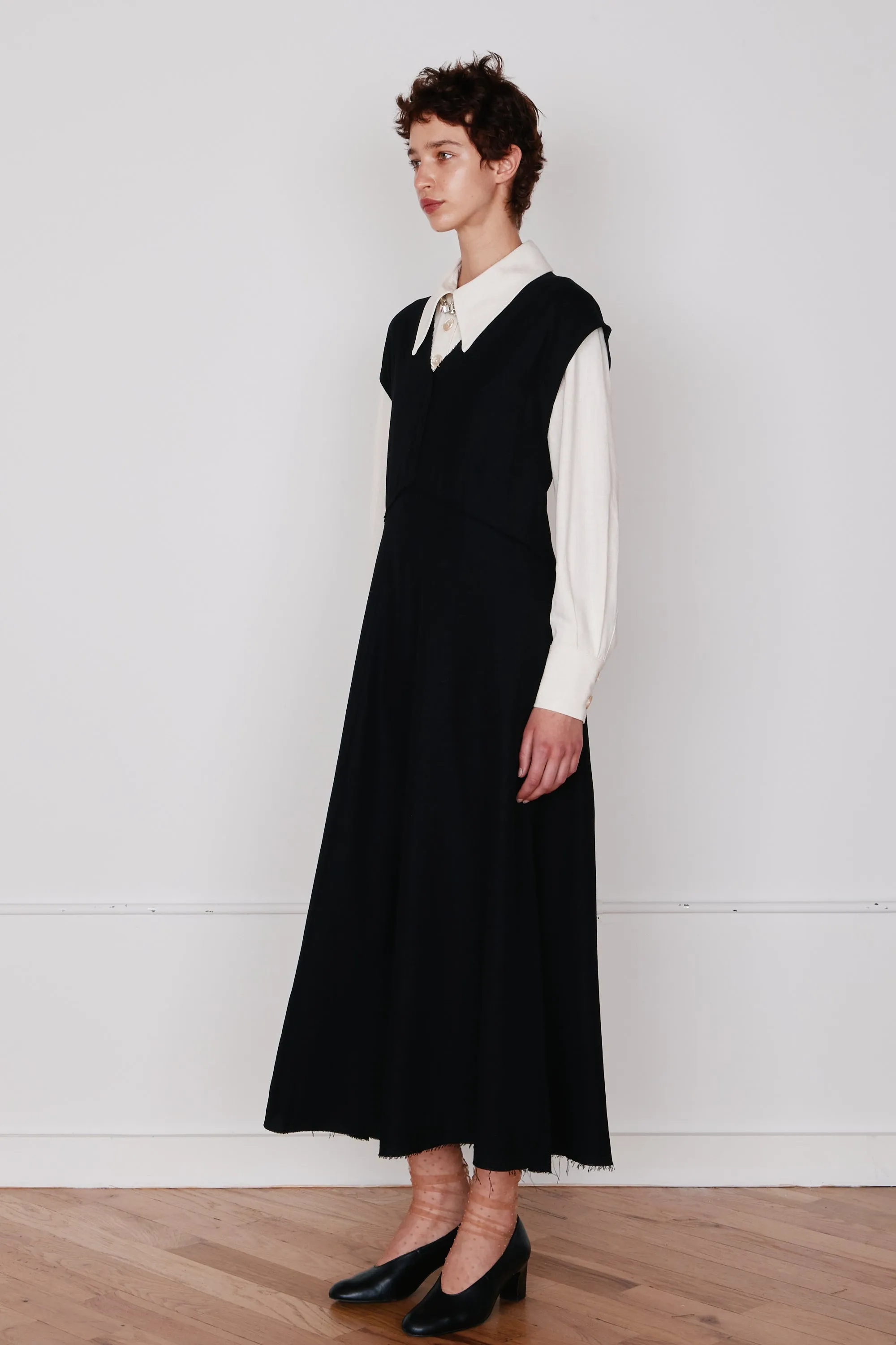 ENZO DRESS | BLACK VISCOE LINEN sold by Caron Callahan product image thumbnail 4