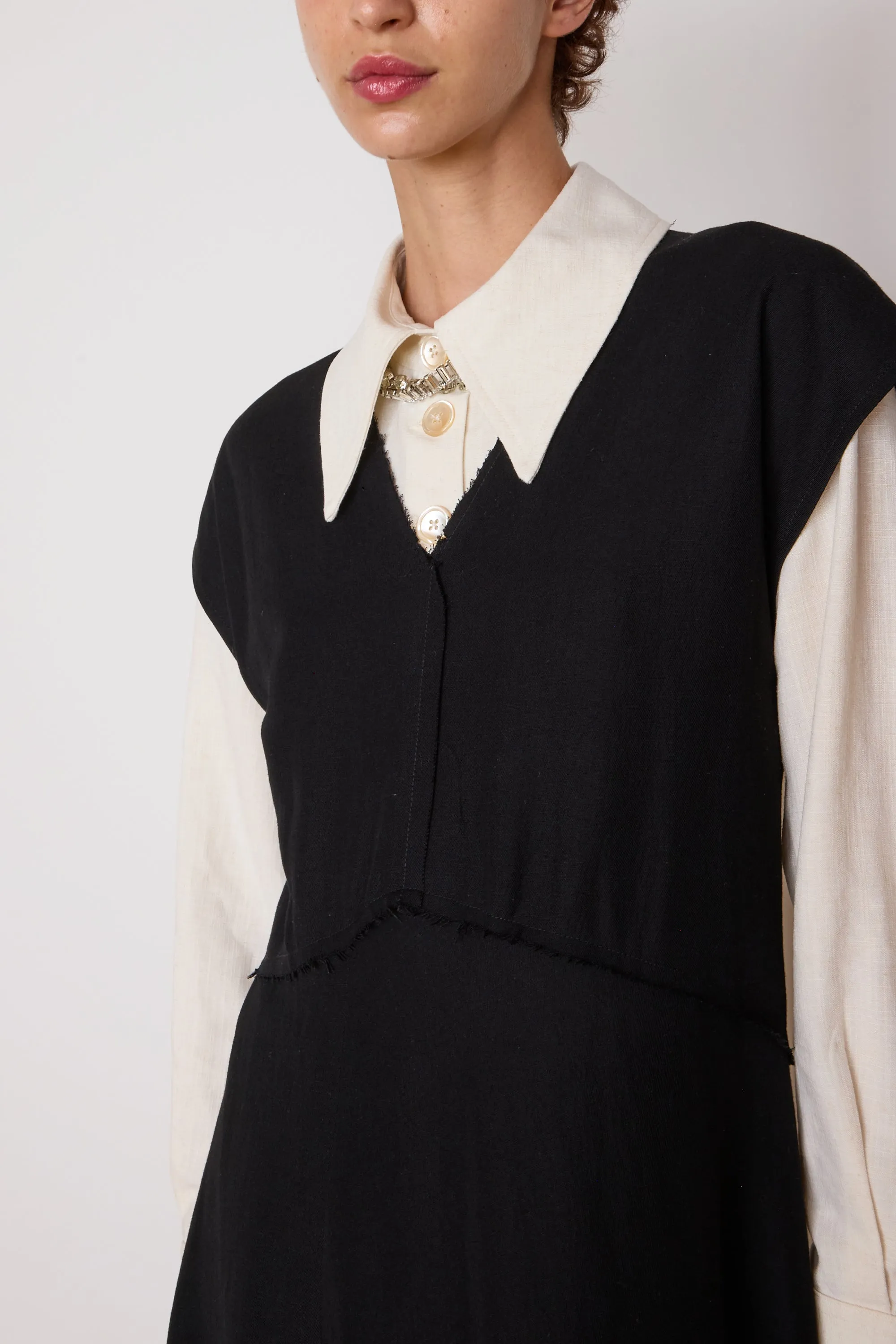 ENZO DRESS | BLACK VISCOE LINEN sold by Caron Callahan product image thumbnail 2