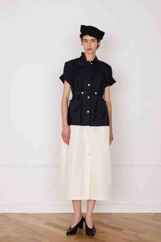 MAREN DRESS | BLACK WOOL SUITING made by Caron Callahan