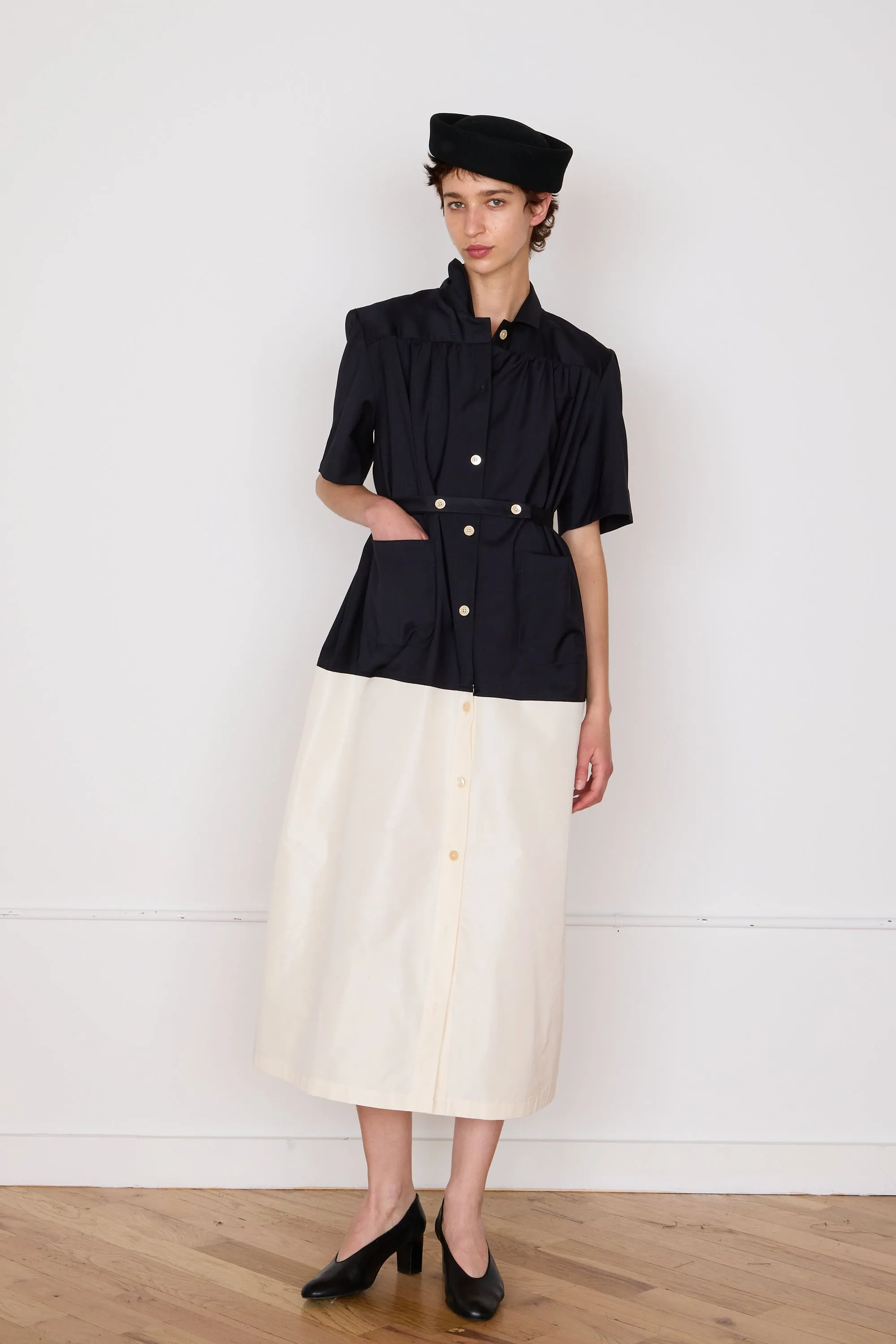 MAREN DRESS | BLACK WOOL SUITING sold by Caron Callahan product image thumbnail 4