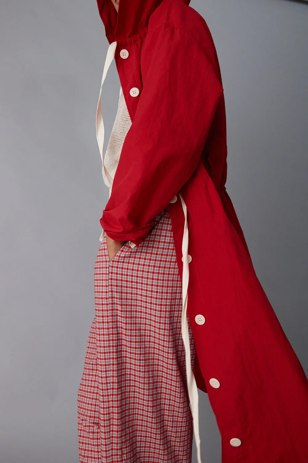 SIMONE TRENCH | RED CRISP NYLON sold by Caron Callahan product image thumbnail 3