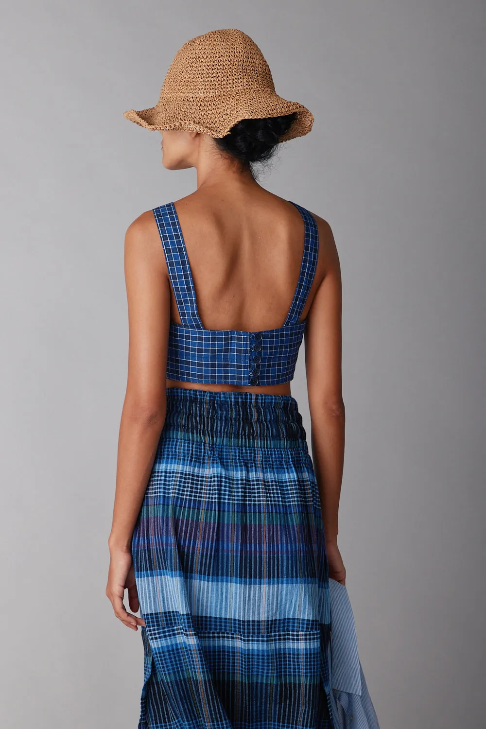 VIVIAN BRALETTE | BLUE BOX PLAID sold by Caron Callahan product image thumbnail 3