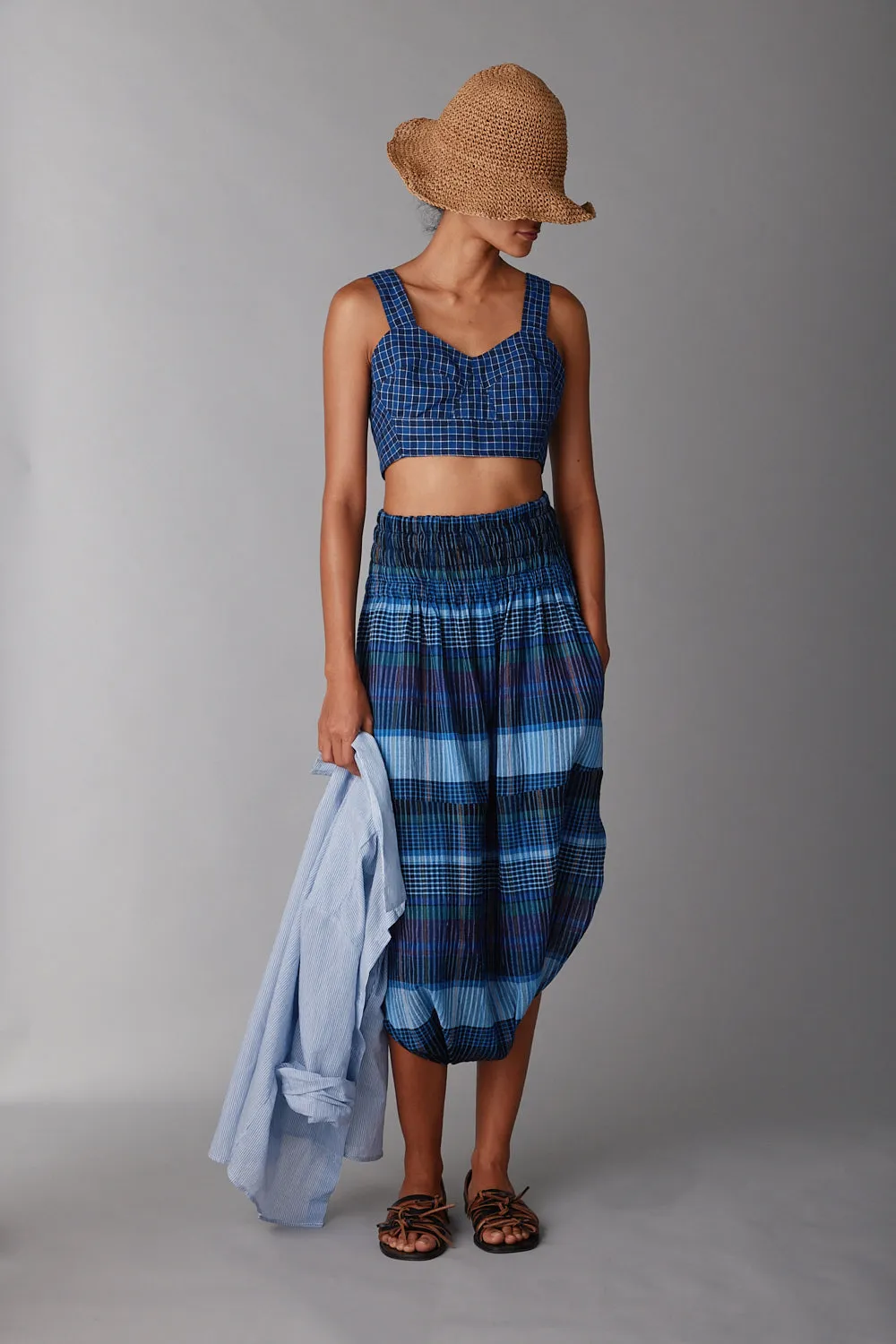 VIVIAN BRALETTE | BLUE BOX PLAID sold by Caron Callahan product image thumbnail 2