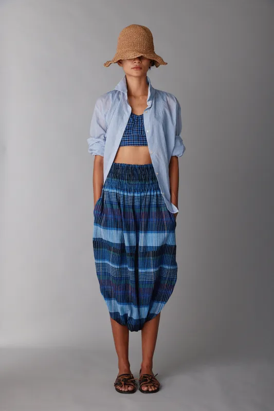 TULIP PANT | BLUE MADRAS PLAID made by Caron Callahan