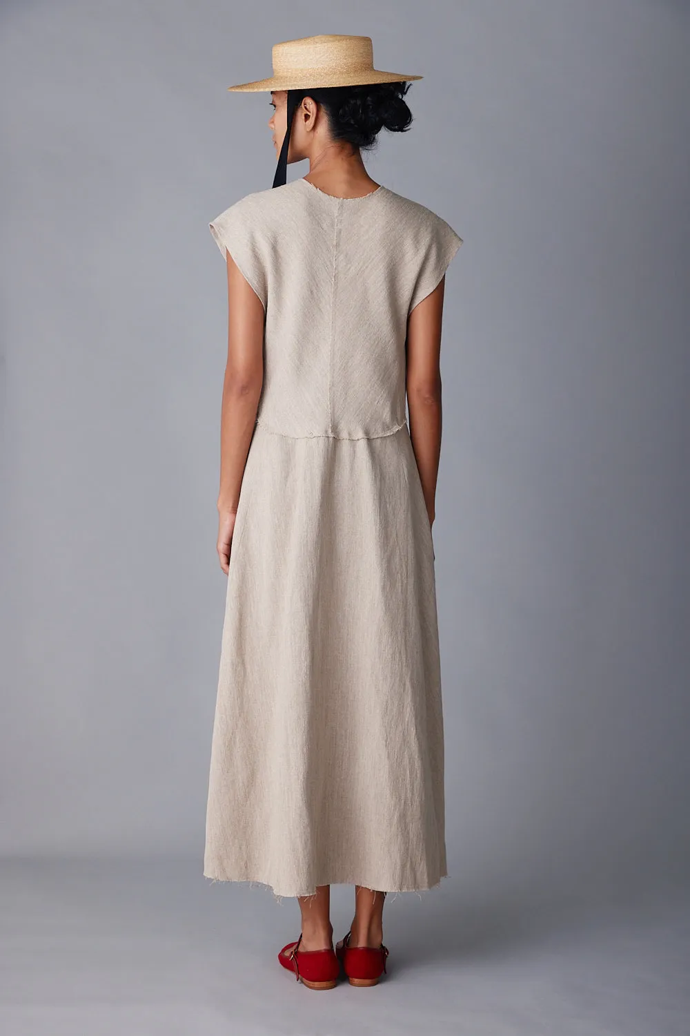 ENZO DRESS | NATURAL LINEN sold by Caron Callahan product image thumbnail 5