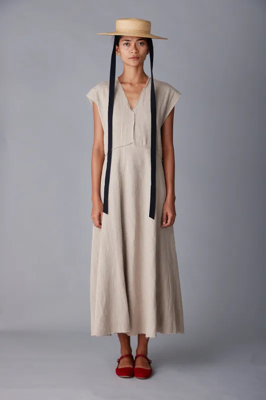 ENZO DRESS | NATURAL LINEN made by Caron Callahan