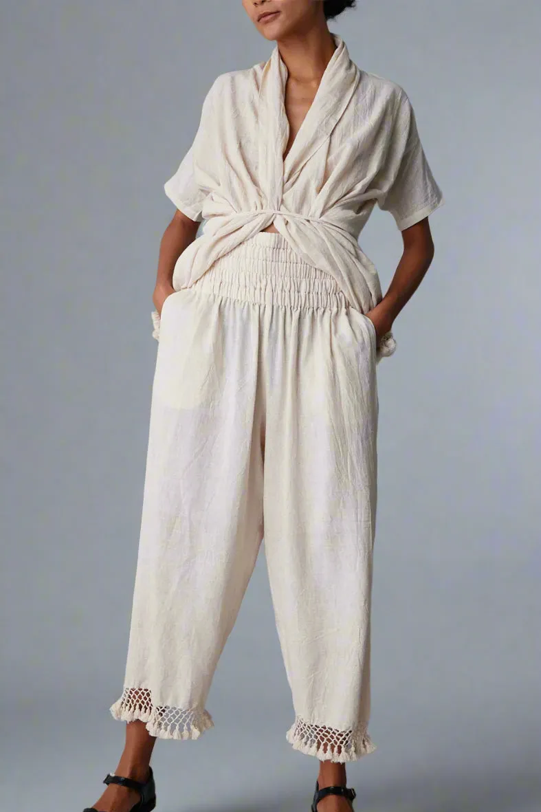 NORA PANT | FRINGE COTTON KHADI sold by Caron Callahan product image thumbnail 5