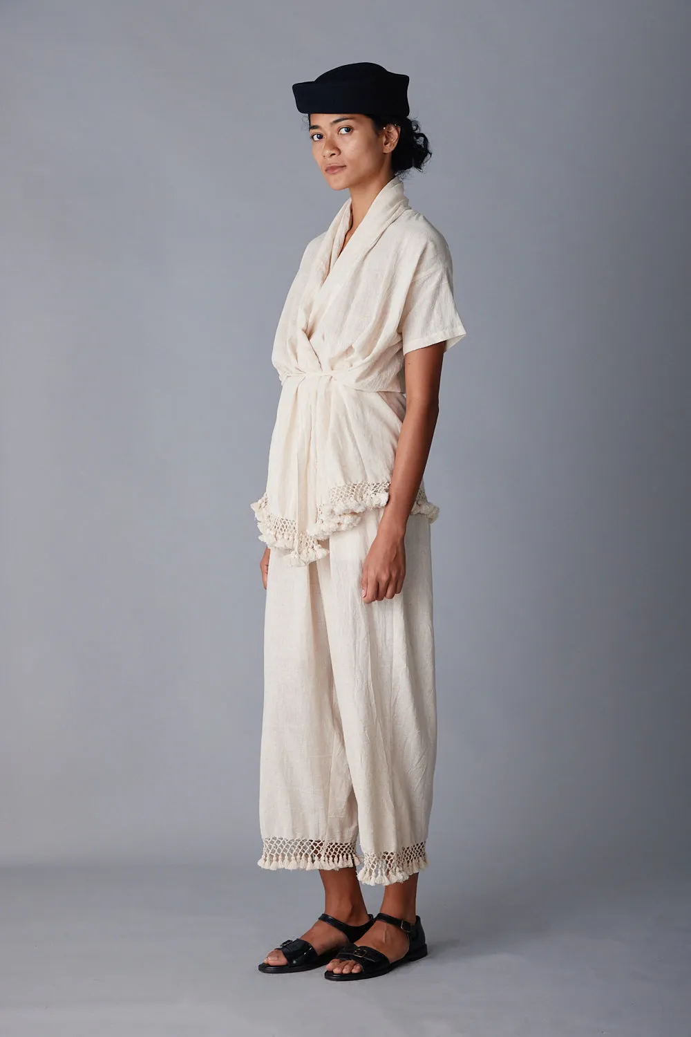 NORA PANT | FRINGE COTTON KHADI sold by Caron Callahan product image thumbnail 3