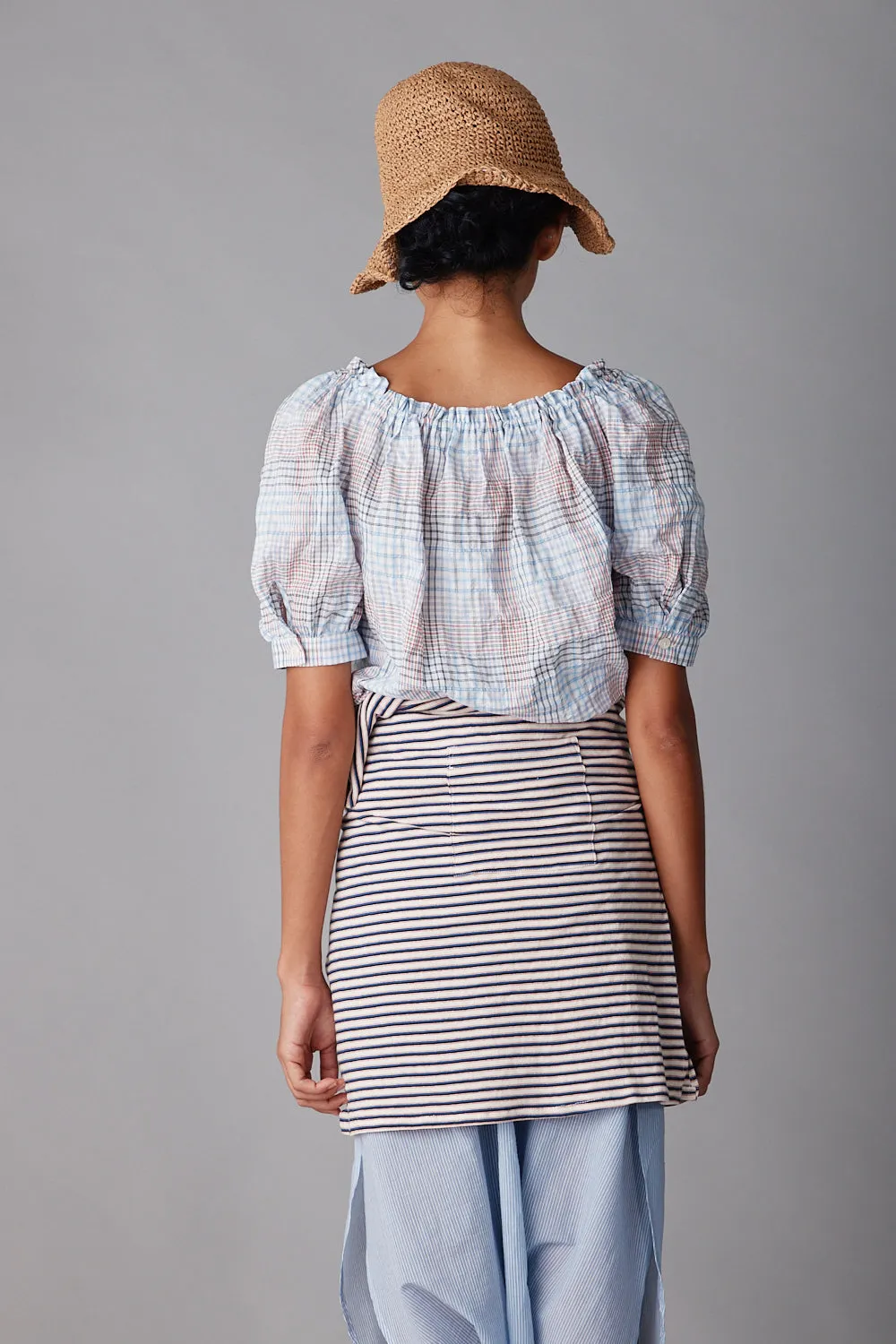 ELAINA SHIRT | BLUE AND WHITE MULTI PLAID sold by Caron Callahan product image thumbnail 4