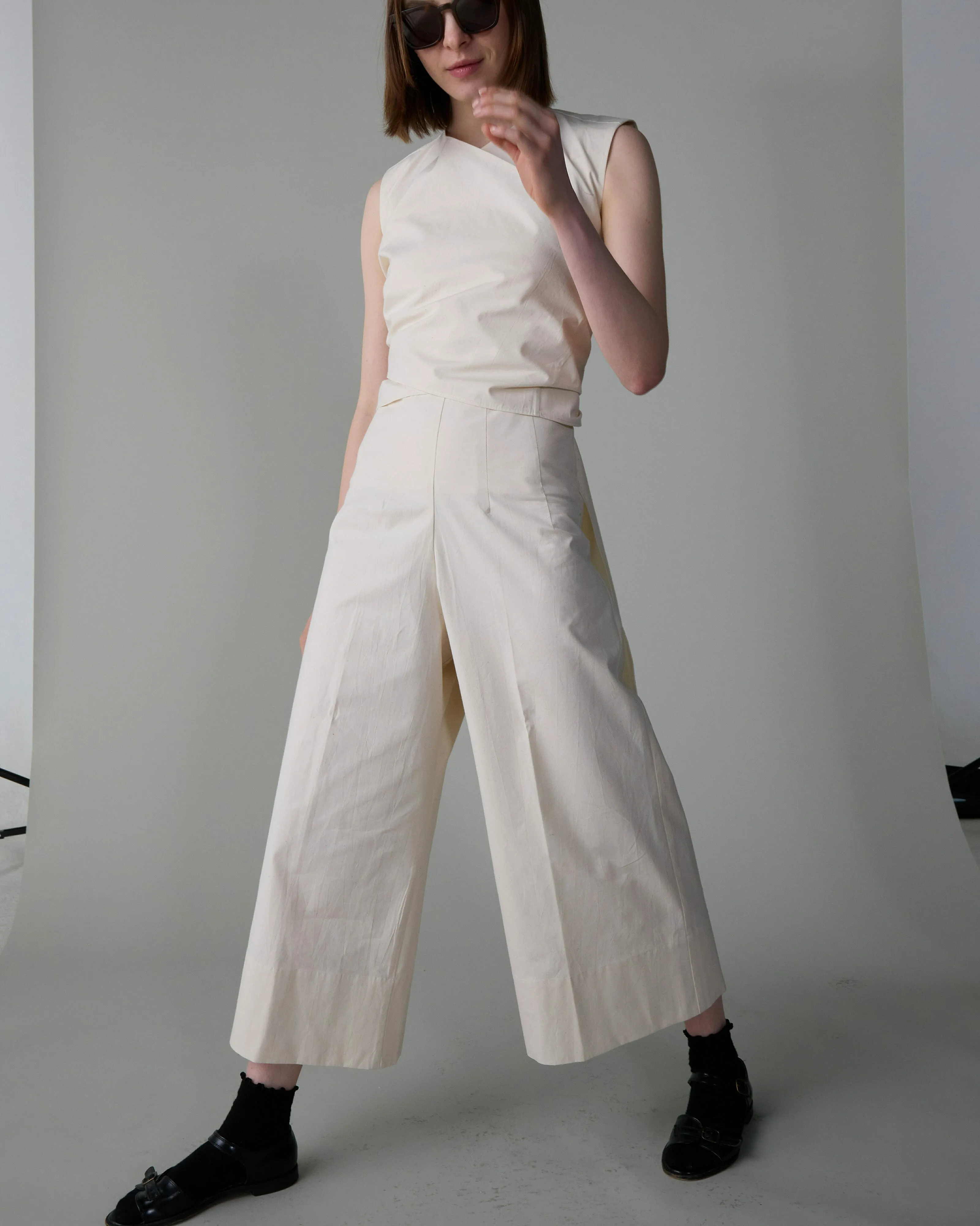 CARRELL JUMPSUIT | CREAM JAPANESE POPLIN sold by Caron Callahan product image thumbnail 5